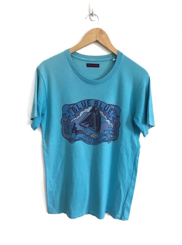 Blue Blue Japan Iconic Blue Blue Japan Spell Out Shirt Kapital Size US M / EU 48-50 / 2 - 1 Thumbnail