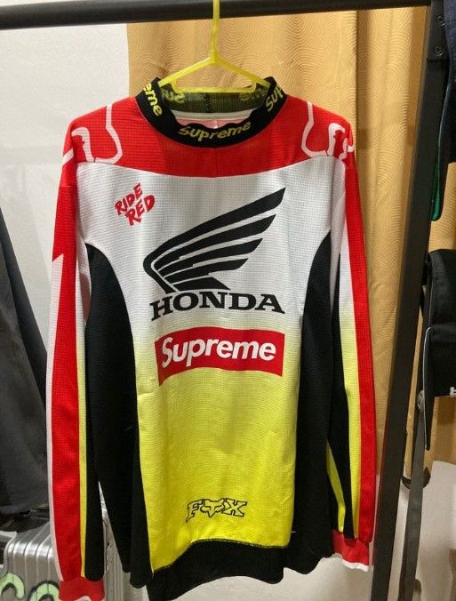 Supreme Honda Fox Racing Moto Jersey Top Red