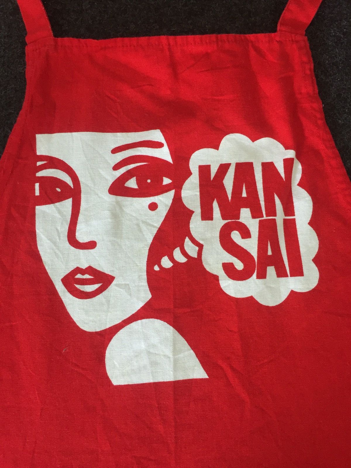 Kansai Yamamoto LIMITED EDITION🔥Kansai Man Eye Image Red Apron Size ONE SIZE - 3 Thumbnail