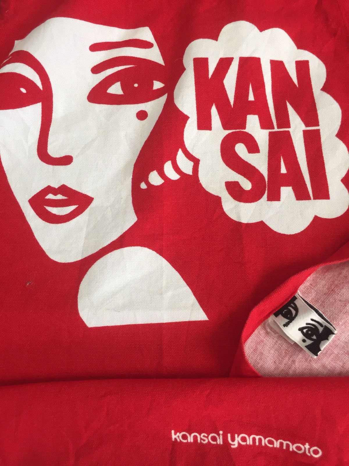 Kansai Yamamoto LIMITED EDITION🔥Kansai Man Eye Image Red Apron Size ONE SIZE - 1 Thumbnail