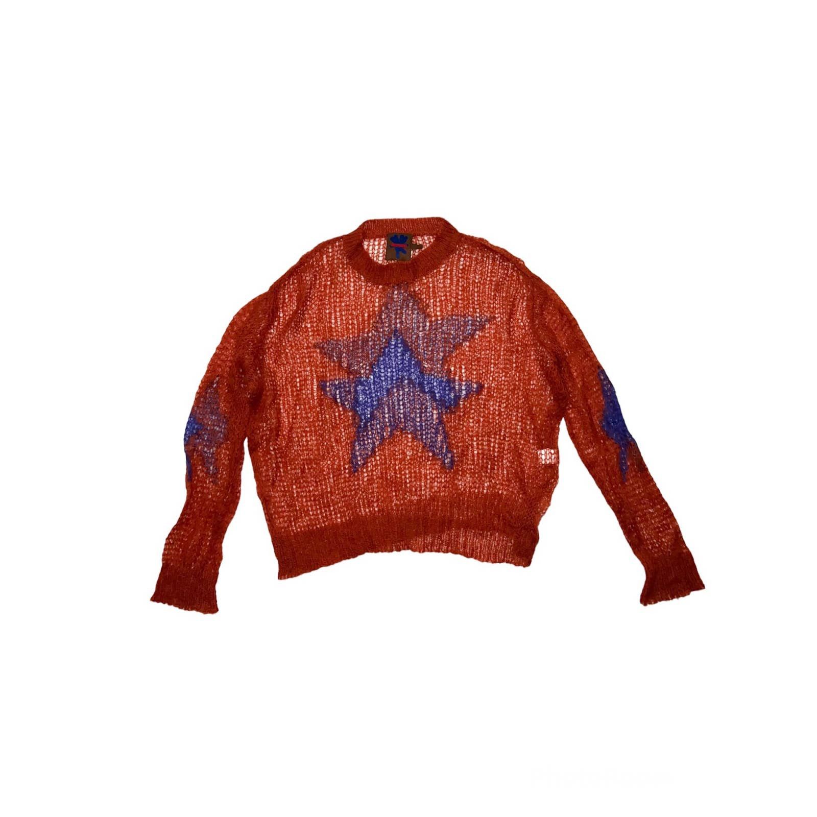 image of Heaven By Marc Jacobs Star Knit Sweater in Red, Men's (Size Small)