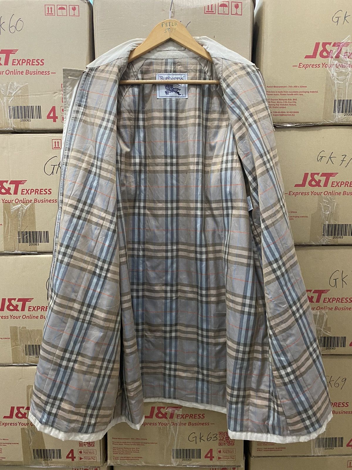 image of Vintage Burberrys Transcoat Novacheck Lining, Men's (Size Large)