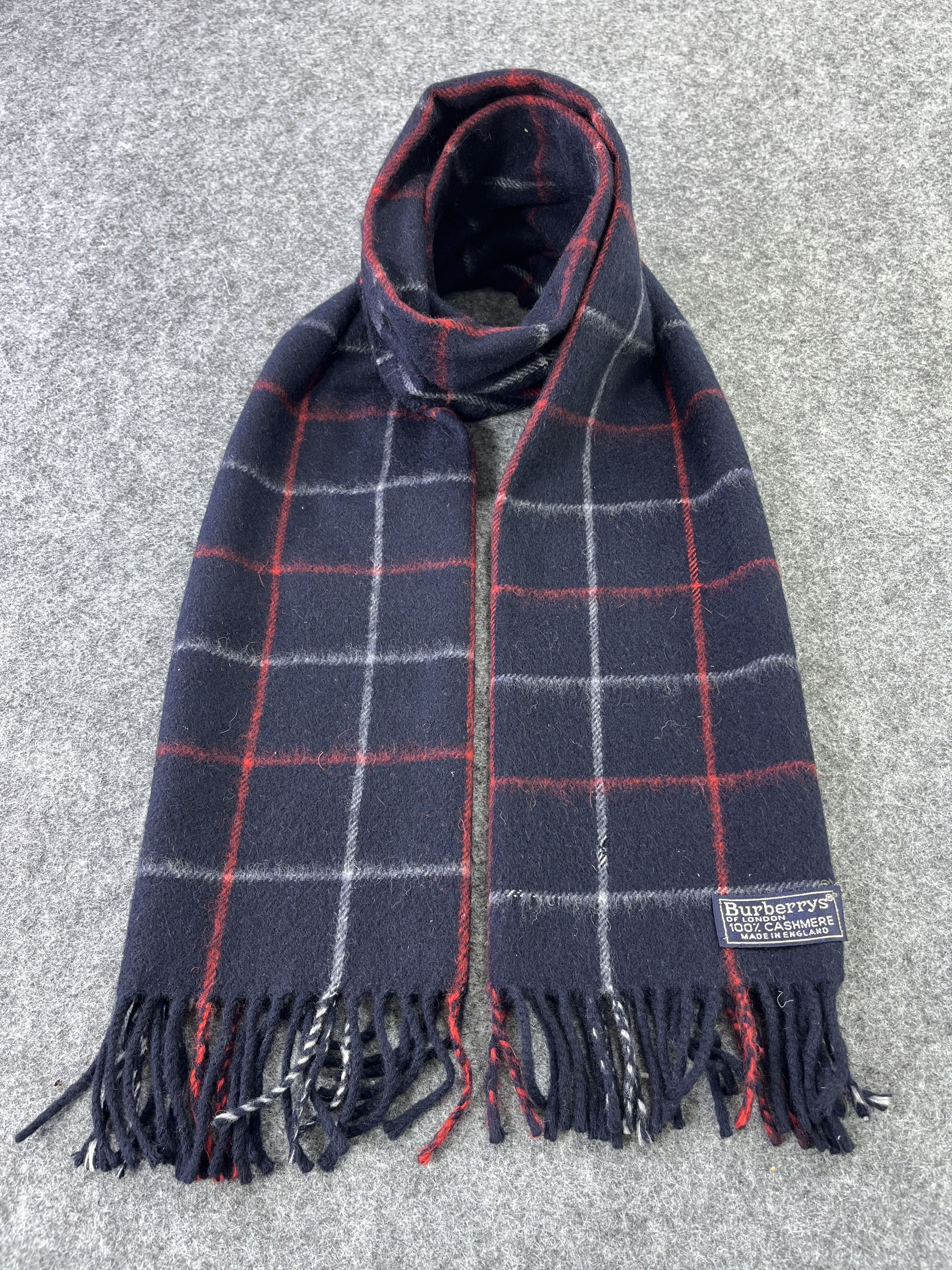 Burberry BURBERRY CASHMERE CHECK SCARVES / MUFFLER / NECKWEAR T019 Size ONE SIZE - 1 Thumbnail