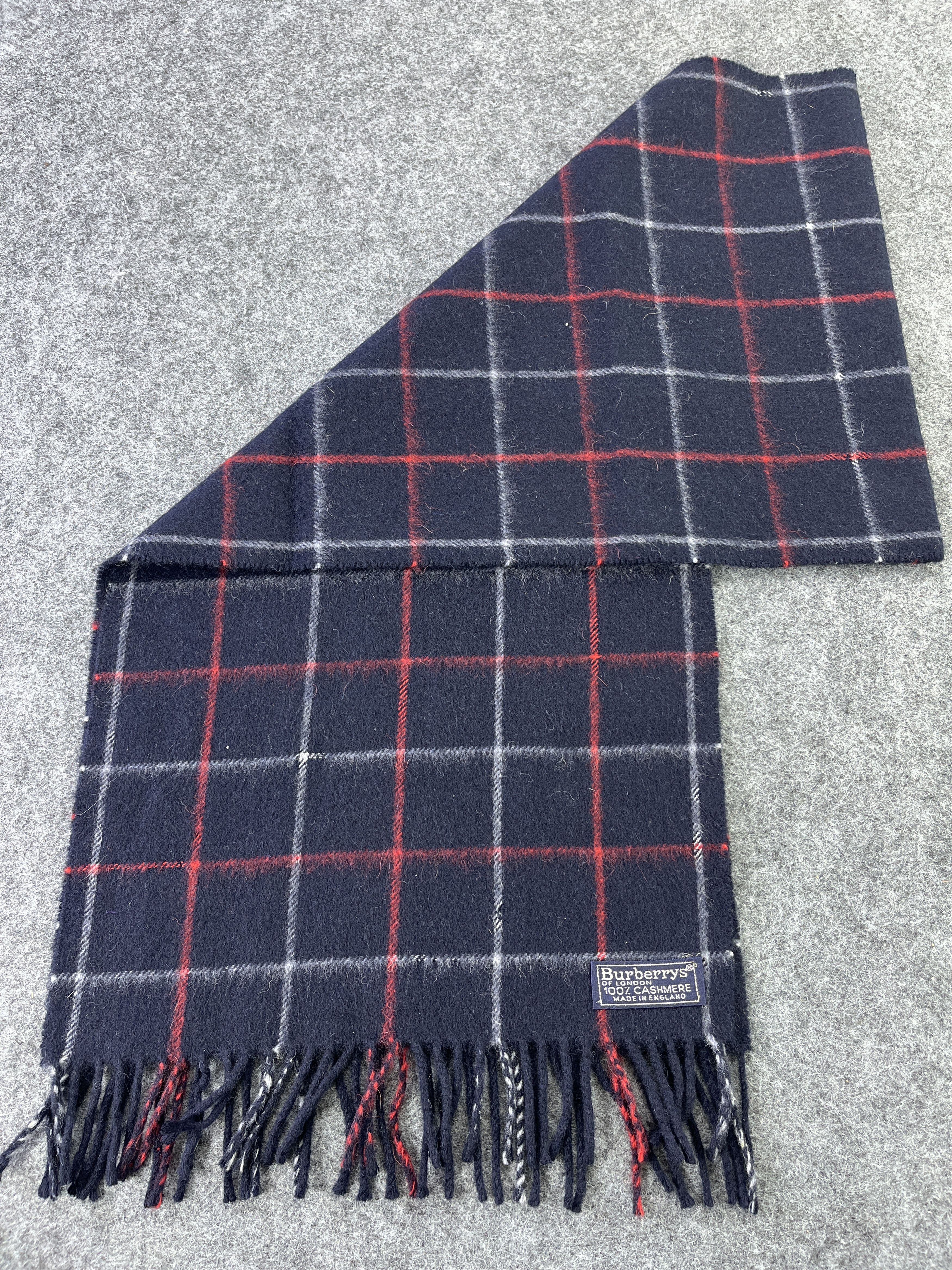 Burberry BURBERRY CASHMERE CHECK SCARVES / MUFFLER / NECKWEAR T019 Size ONE SIZE - 3 Thumbnail