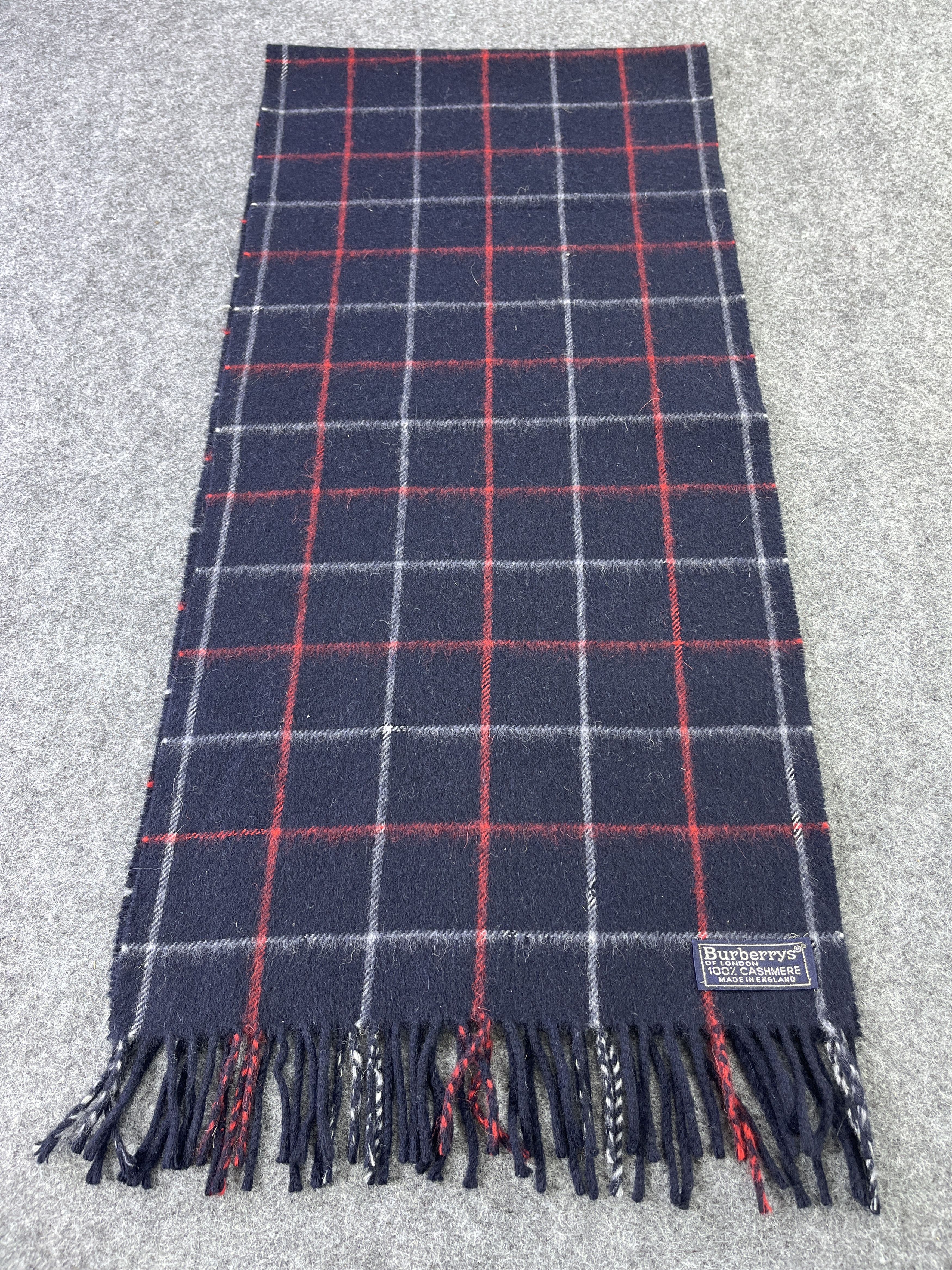 Burberry BURBERRY CASHMERE CHECK SCARVES / MUFFLER / NECKWEAR T019 Size ONE SIZE - 2 Thumbnail