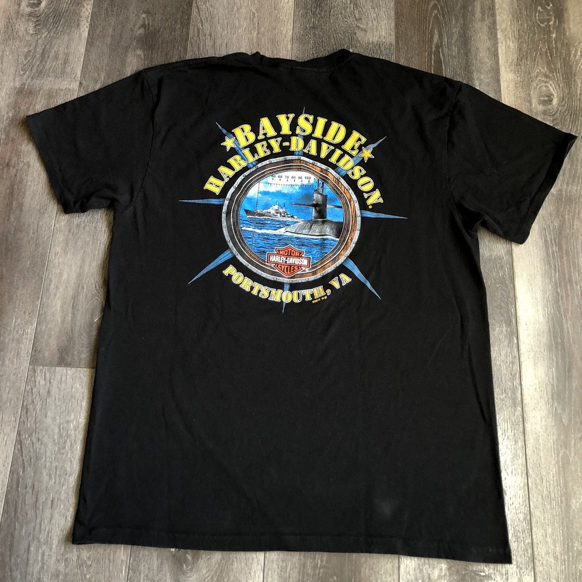 Harley Davidson Vintage Harley Davidson Skull Bayside Graphic Logo Tee Shirt Size US L / EU 52-54 / 3 - 3 Thumbnail