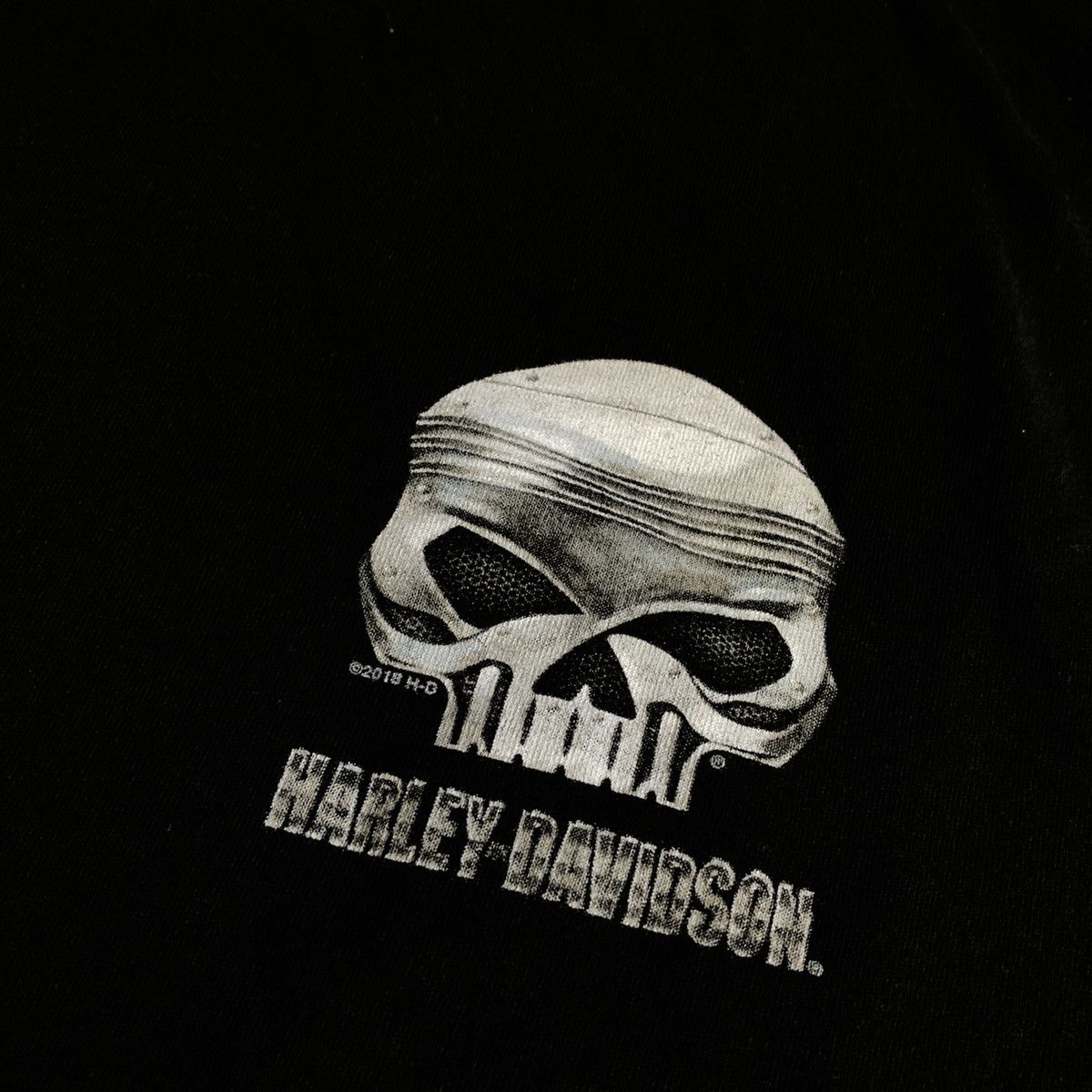 Harley Davidson Vintage Harley Davidson Skull Bayside Graphic Logo Tee Shirt Size US L / EU 52-54 / 3 - 5 Thumbnail