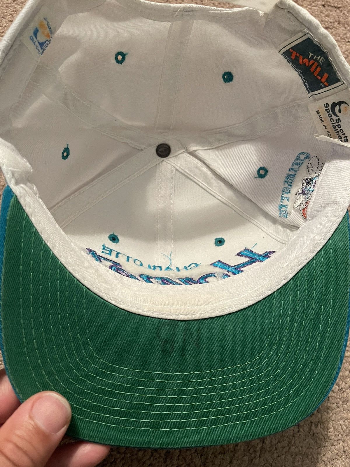 NBA × Sports Specialties × Vintage 90s Sports Specialties Charlotte Hornets Script Snapback Size ONE SIZE - 9 Thumbnail