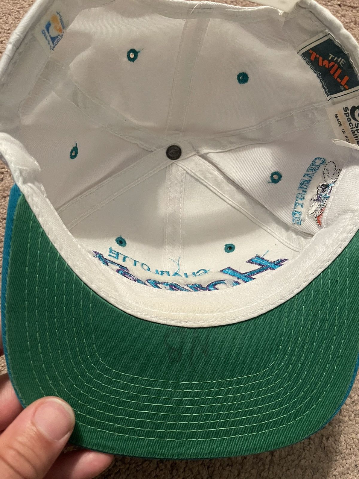 NBA × Sports Specialties × Vintage 90s Sports Specialties Charlotte Hornets Script Snapback Size ONE SIZE - 8 Thumbnail
