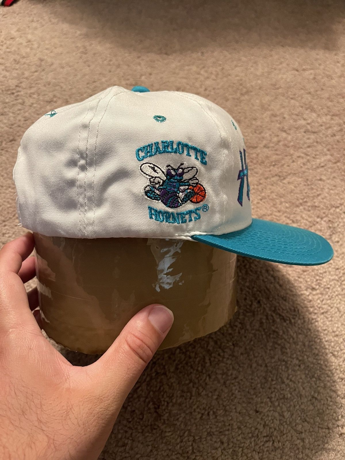 NBA × Sports Specialties × Vintage 90s Sports Specialties Charlotte Hornets Script Snapback Size ONE SIZE - 3 Thumbnail