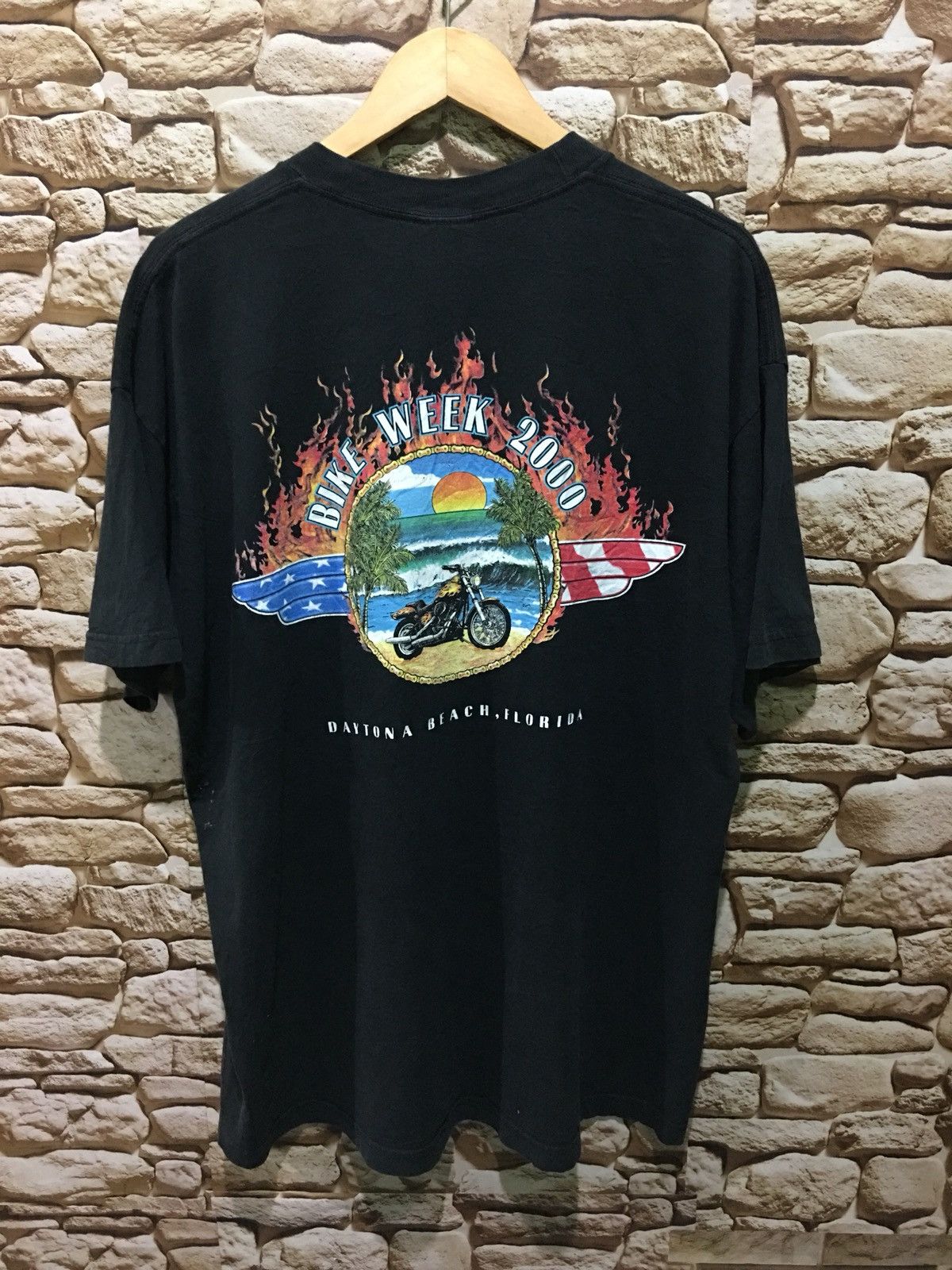 Harley Davidson Vintage 3D Emblem Design Harley Davidson Daytona bike Shirt Size US XL / EU 56 / 4 - 2 Thumbnail