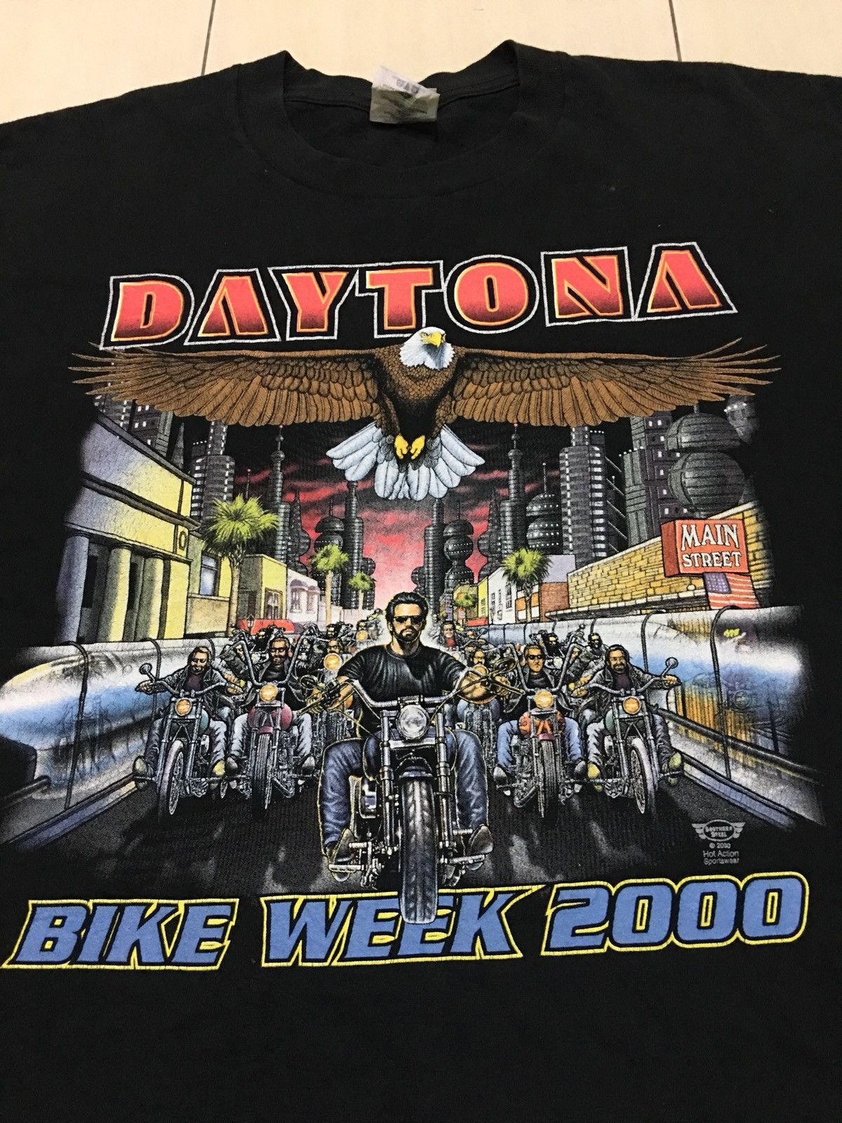 Harley Davidson Vintage 3D Emblem Design Harley Davidson Daytona bike Shirt Size US XL / EU 56 / 4 - 4 Thumbnail