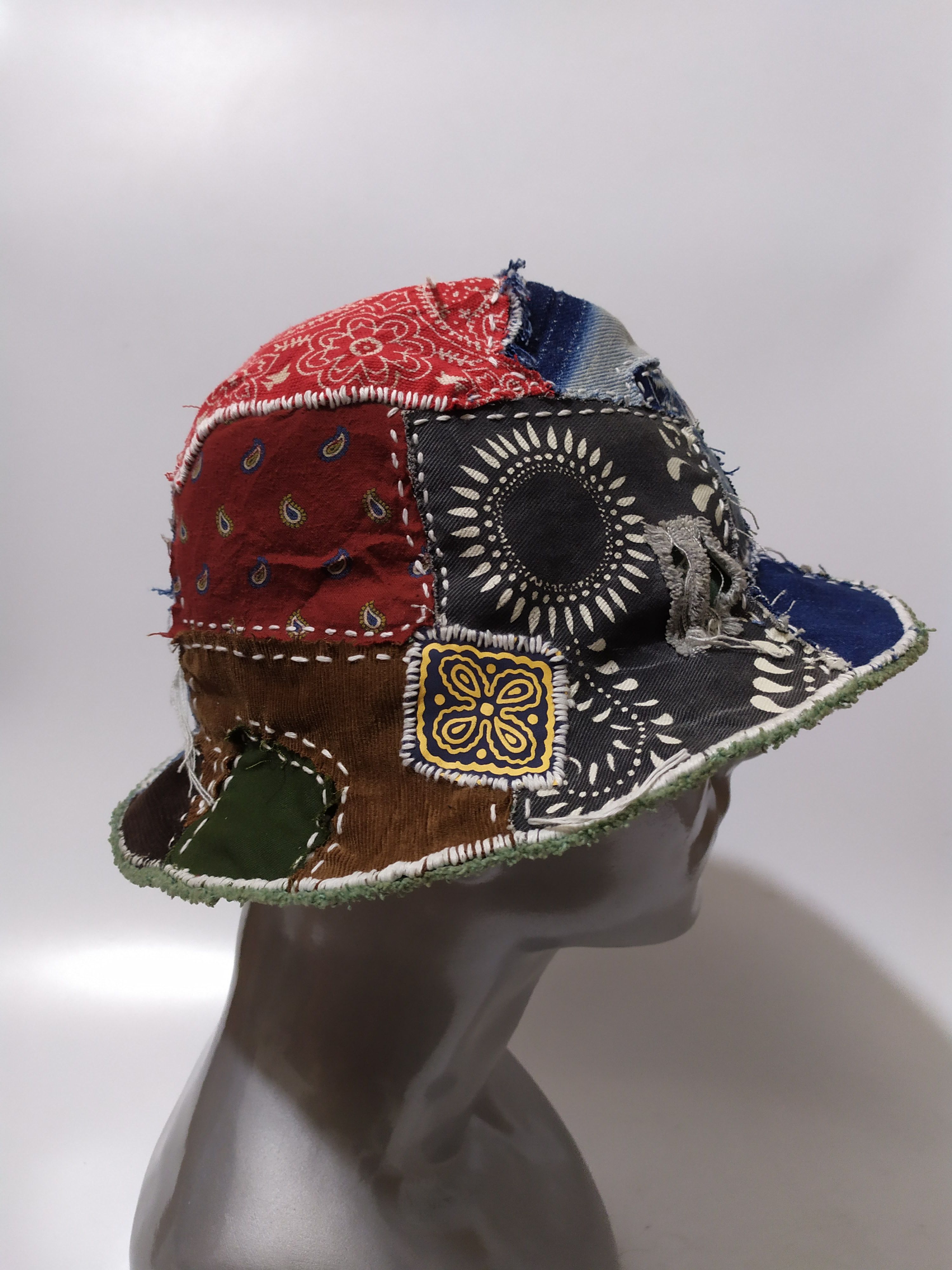 Other 🔥Custom Made Patchwork Bucket Hats Paisley Bandana Size ONE SIZE - 1 Thumbnail