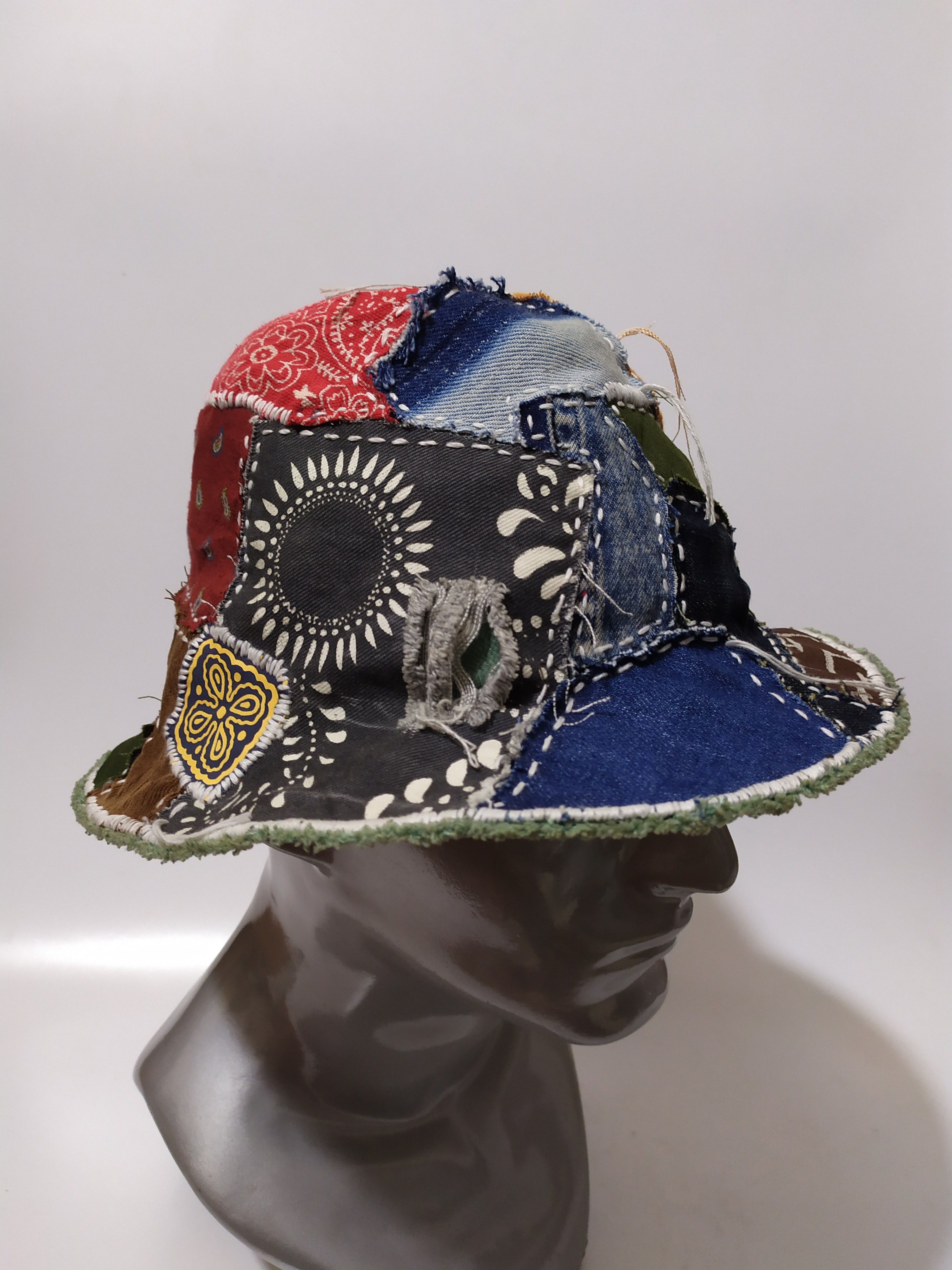 Other 🔥Custom Made Patchwork Bucket Hats Paisley Bandana Size ONE SIZE - 3 Thumbnail