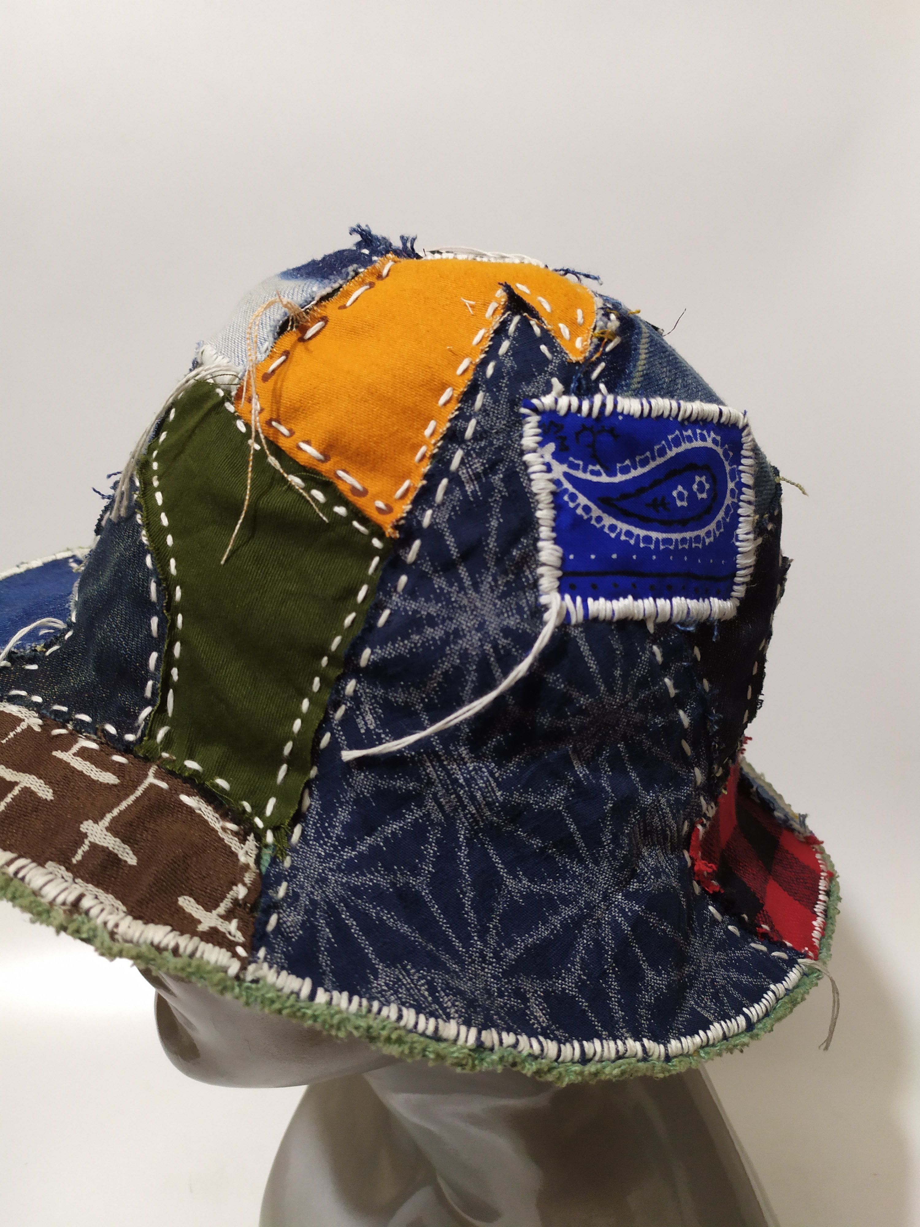 Other 🔥Custom Made Patchwork Bucket Hats Paisley Bandana Size ONE SIZE - 7 Thumbnail