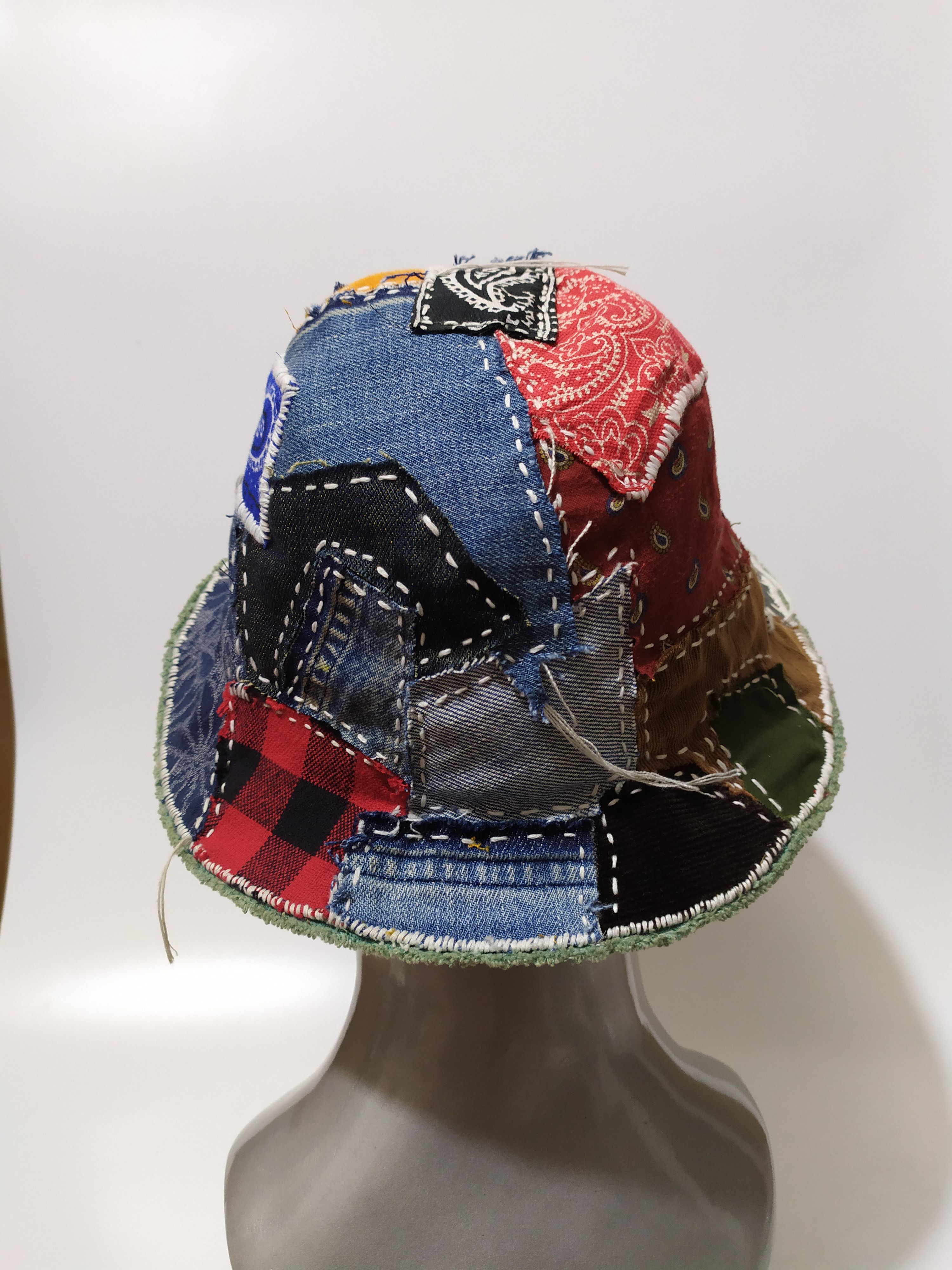 Other 🔥Custom Made Patchwork Bucket Hats Paisley Bandana Size ONE SIZE - 8 Thumbnail