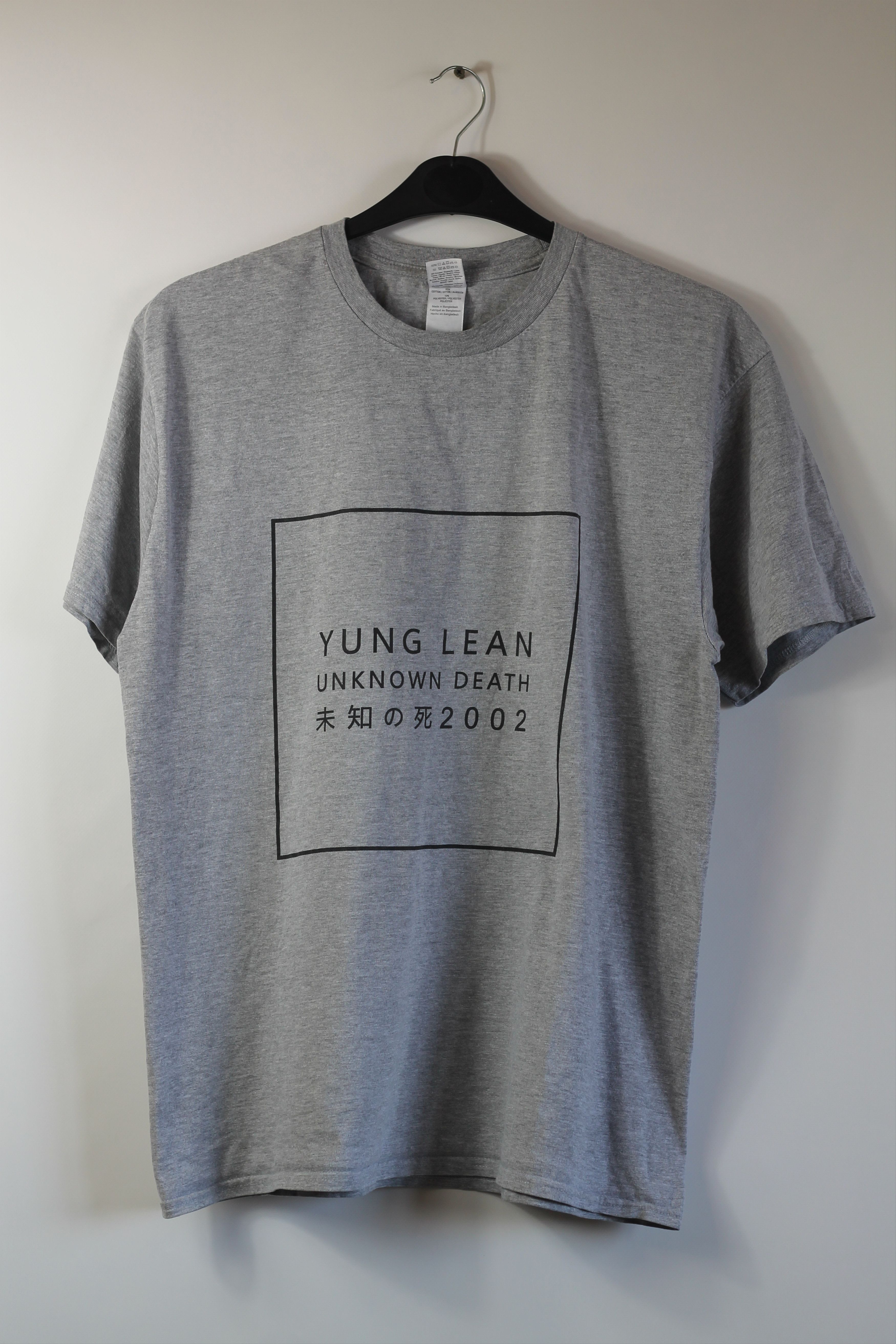 image of Hype x Yung Lean Sad Boys Unknown Death 2002 Tee T Shirt in Grey, Men's (Size XL)