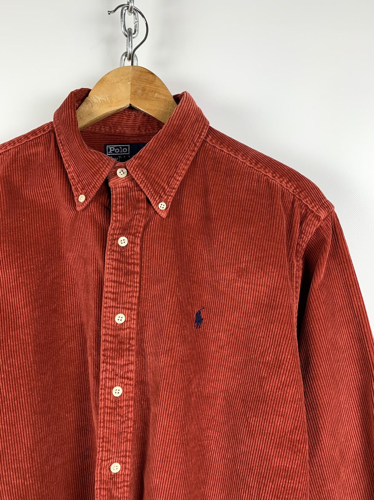 Polo Ralph Lauren Vintage Polo Ralph Lauren Corduroy Velvet Long Sleeve Shirt Size US L / EU 52-54 / 3 - 3 Thumbnail