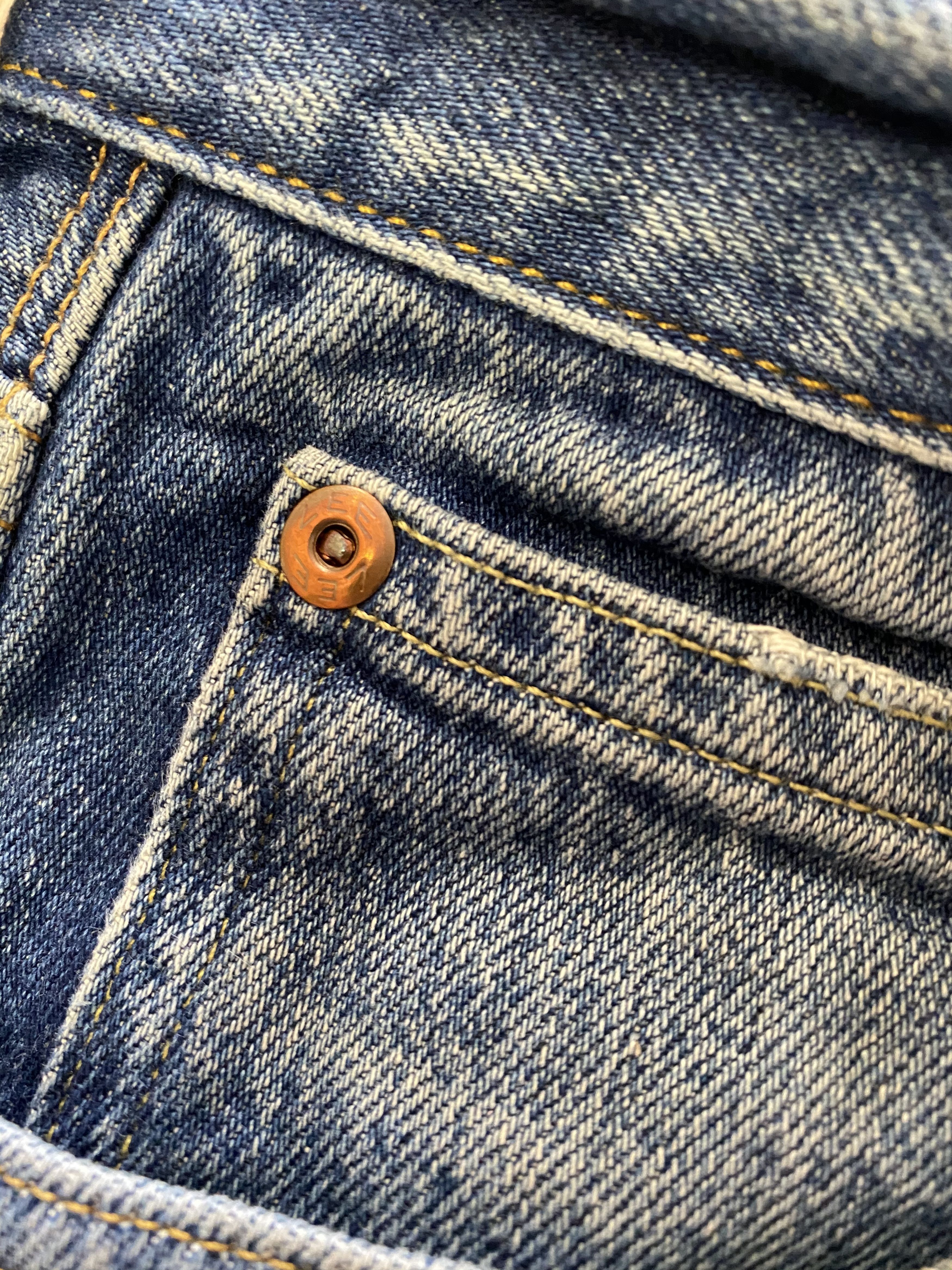Lee Lee 101 S 13 Ounce Pure White Selvedge Line Denim Lot 81 Size US 31 - 7 Thumbnail