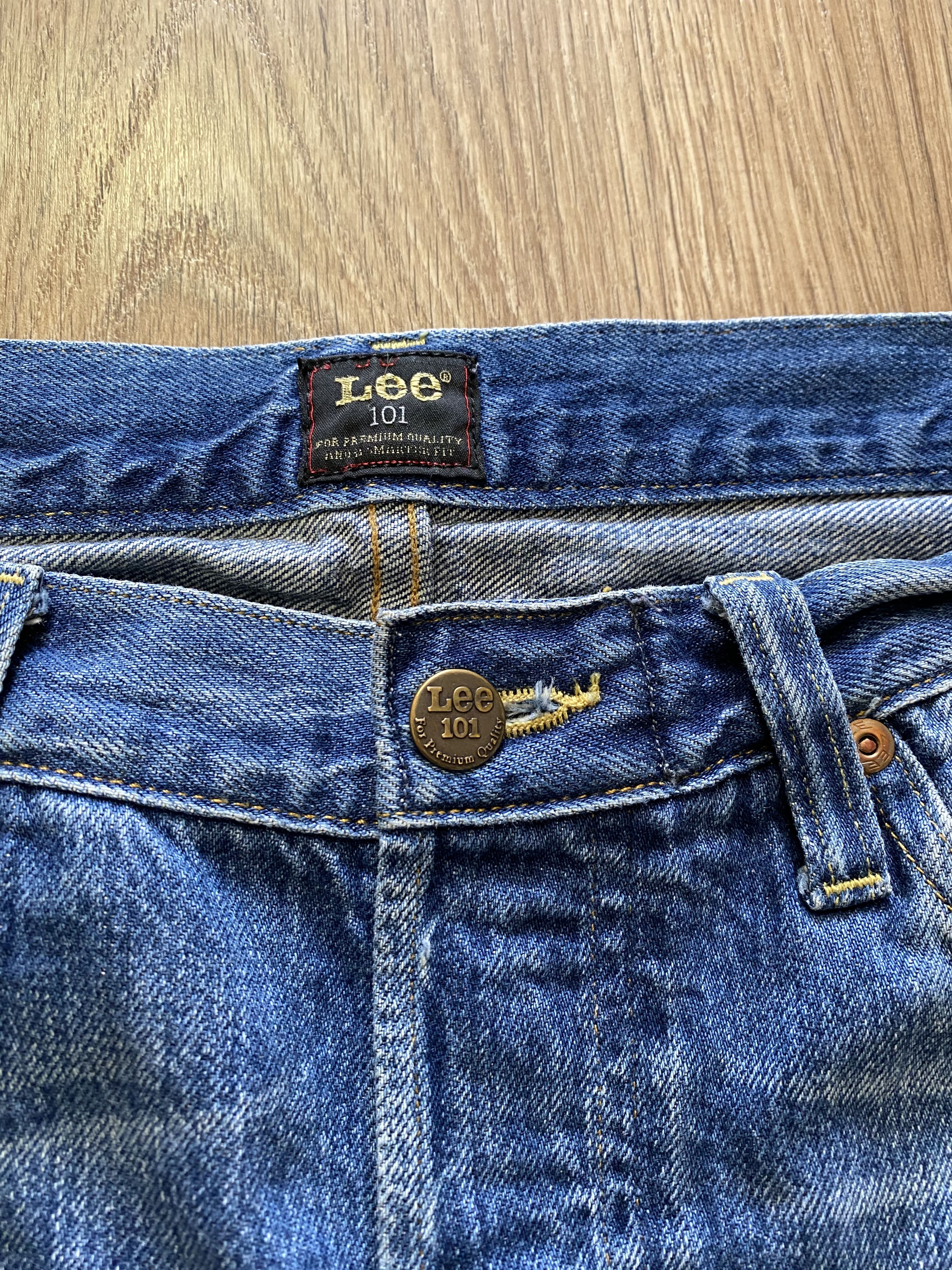 Lee Lee 101 S 13 Ounce Pure White Selvedge Line Denim Lot 81 Size US 31 - 5 Thumbnail