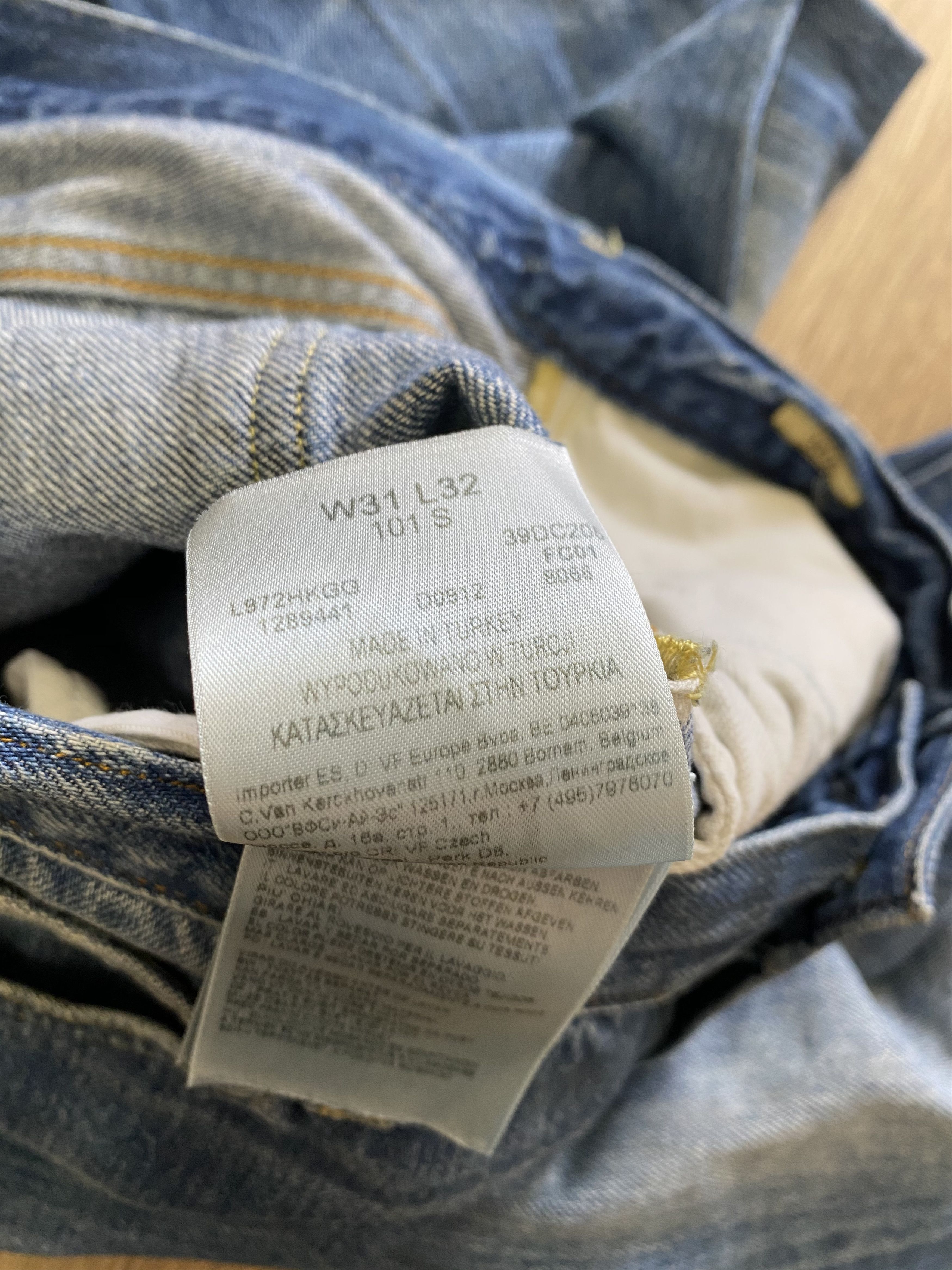 Lee Lee 101 S 13 Ounce Pure White Selvedge Line Denim Lot 81 Size US 31 - 10 Thumbnail