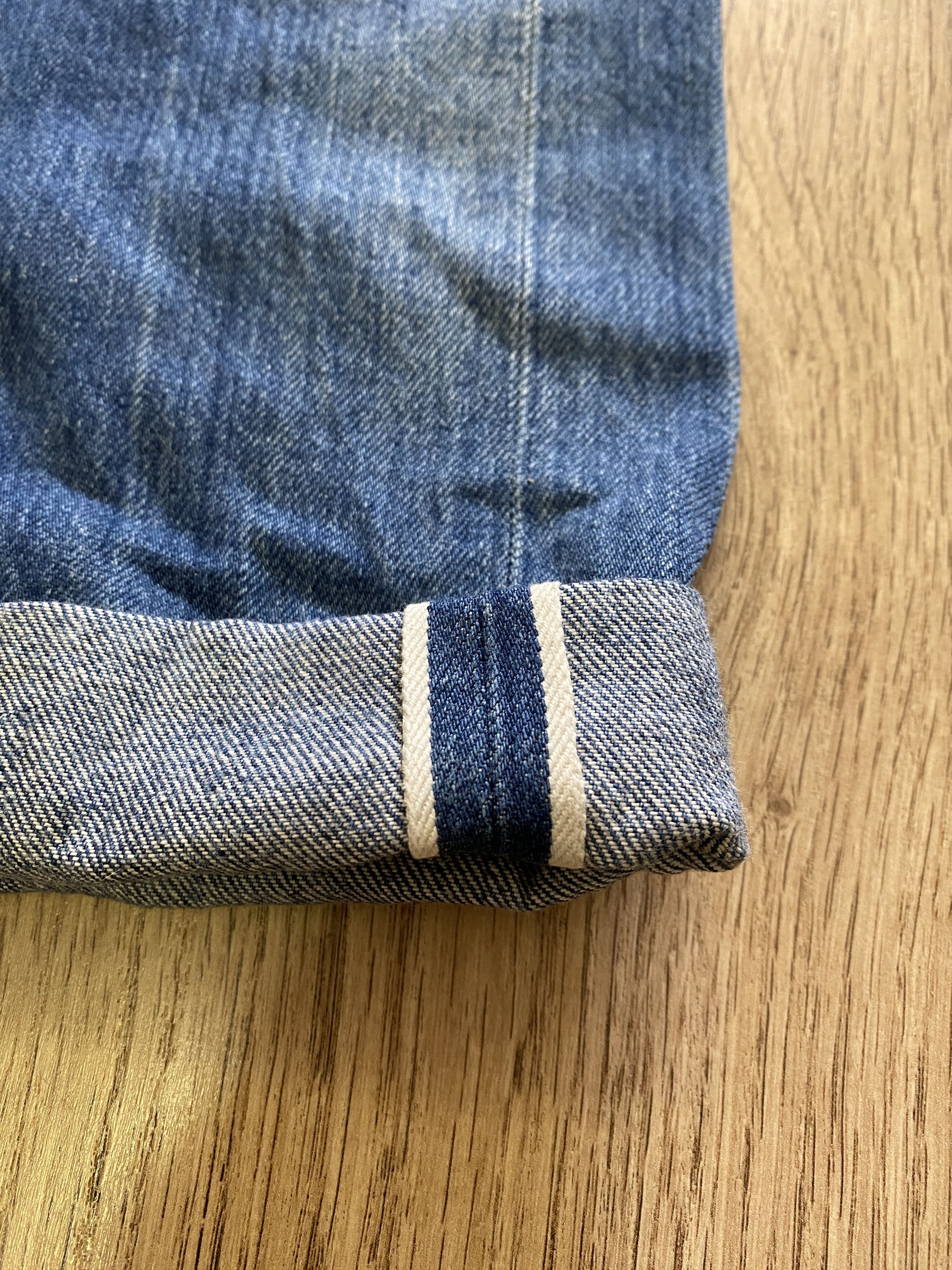 Lee Lee 101 S 13 Ounce Pure White Selvedge Line Denim Lot 81 Size US 31 - 6 Thumbnail