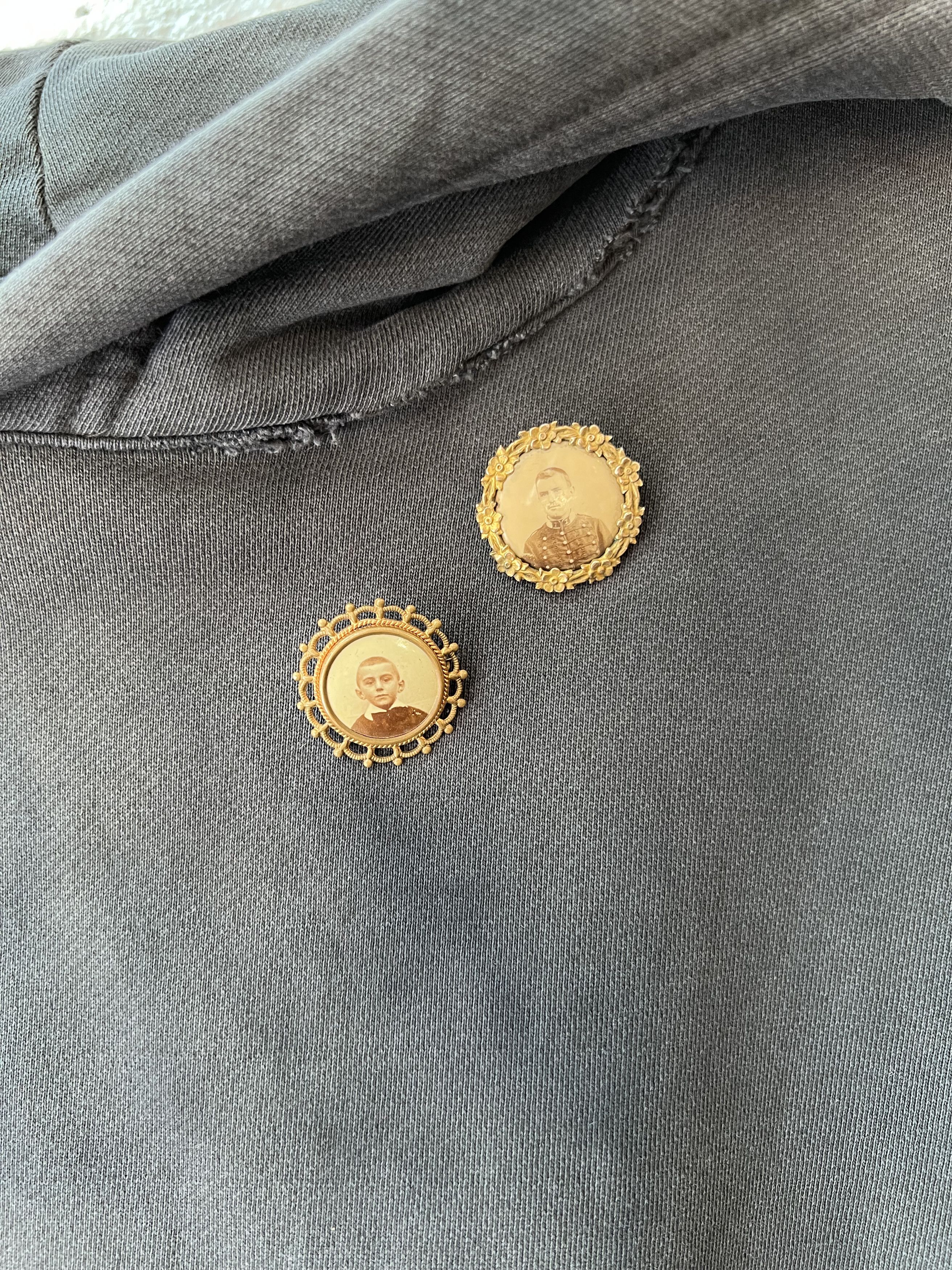 Vintage Thrashed Hoodie With Pins