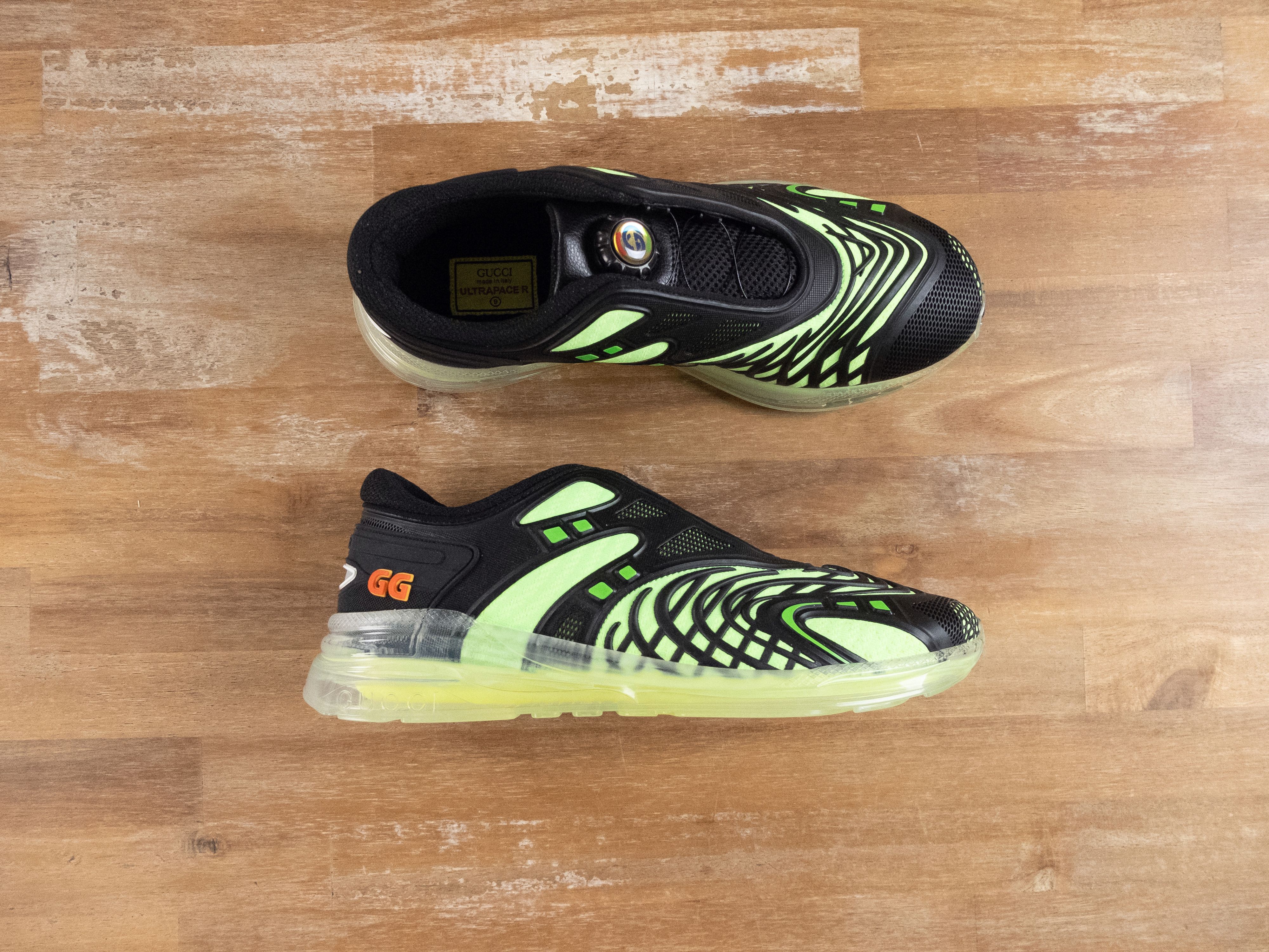 Gucci GUCCI Ultrapace R black green low sneakers 9.5 US / 9 UK Size US 9.5 / EU 42-43 - 1 Thumbnail