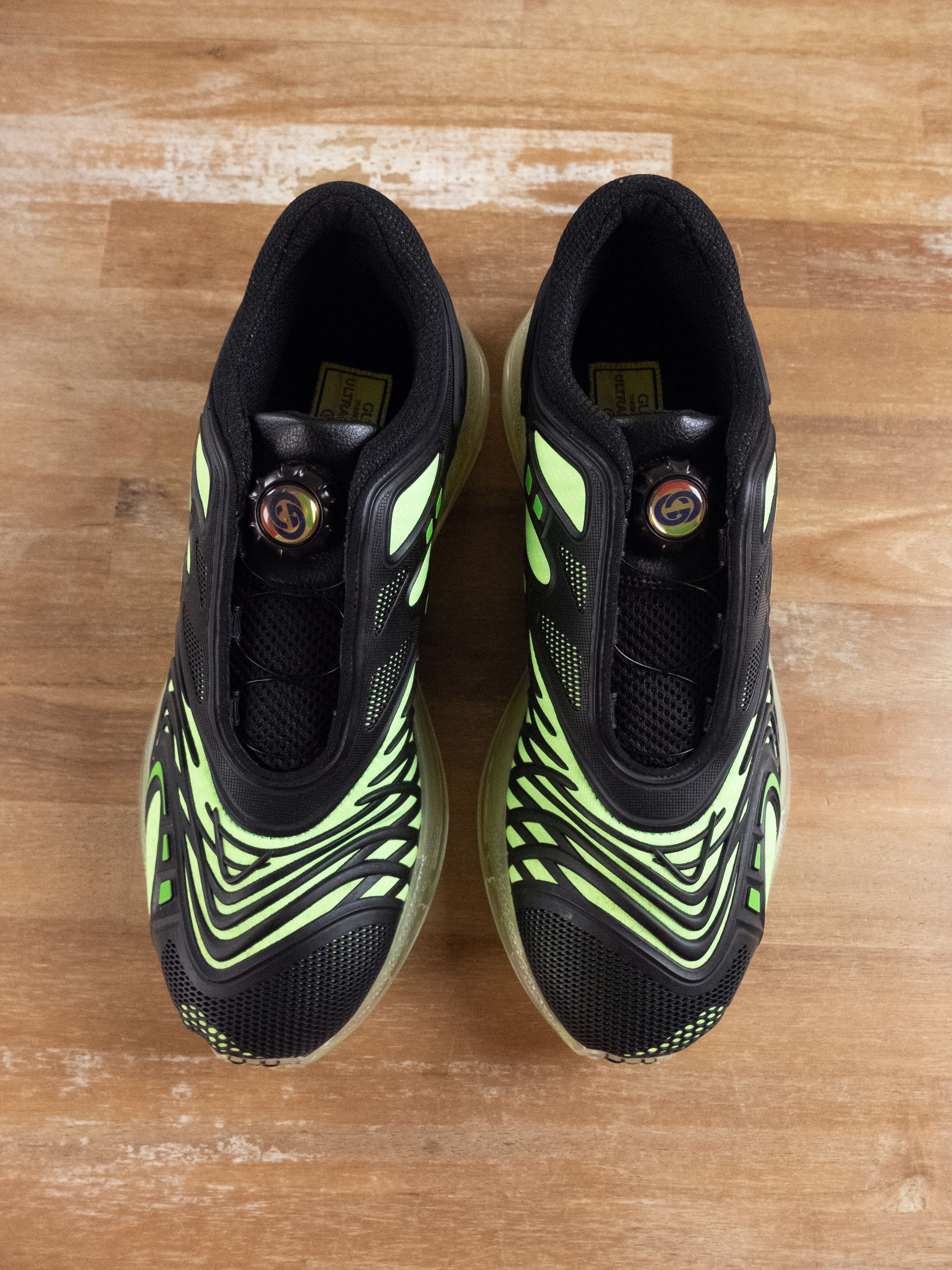 Gucci GUCCI Ultrapace R black green low sneakers 9.5 US / 9 UK Size US 9.5 / EU 42-43 - 3 Thumbnail