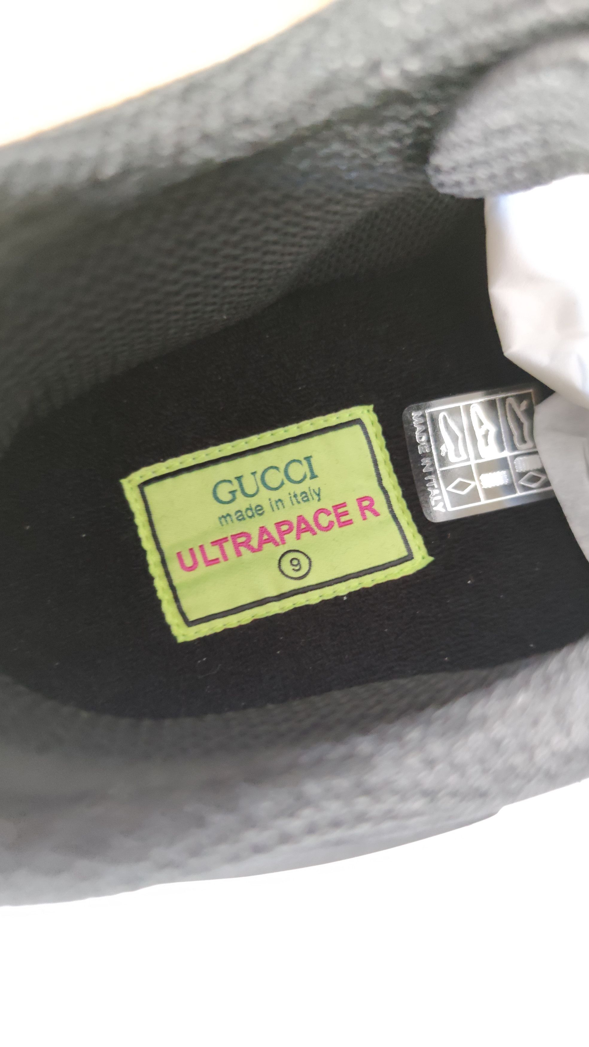 Gucci GUCCI Ultrapace R black green low sneakers 9.5 US / 9 UK Size US 9.5 / EU 42-43 - 14 Thumbnail