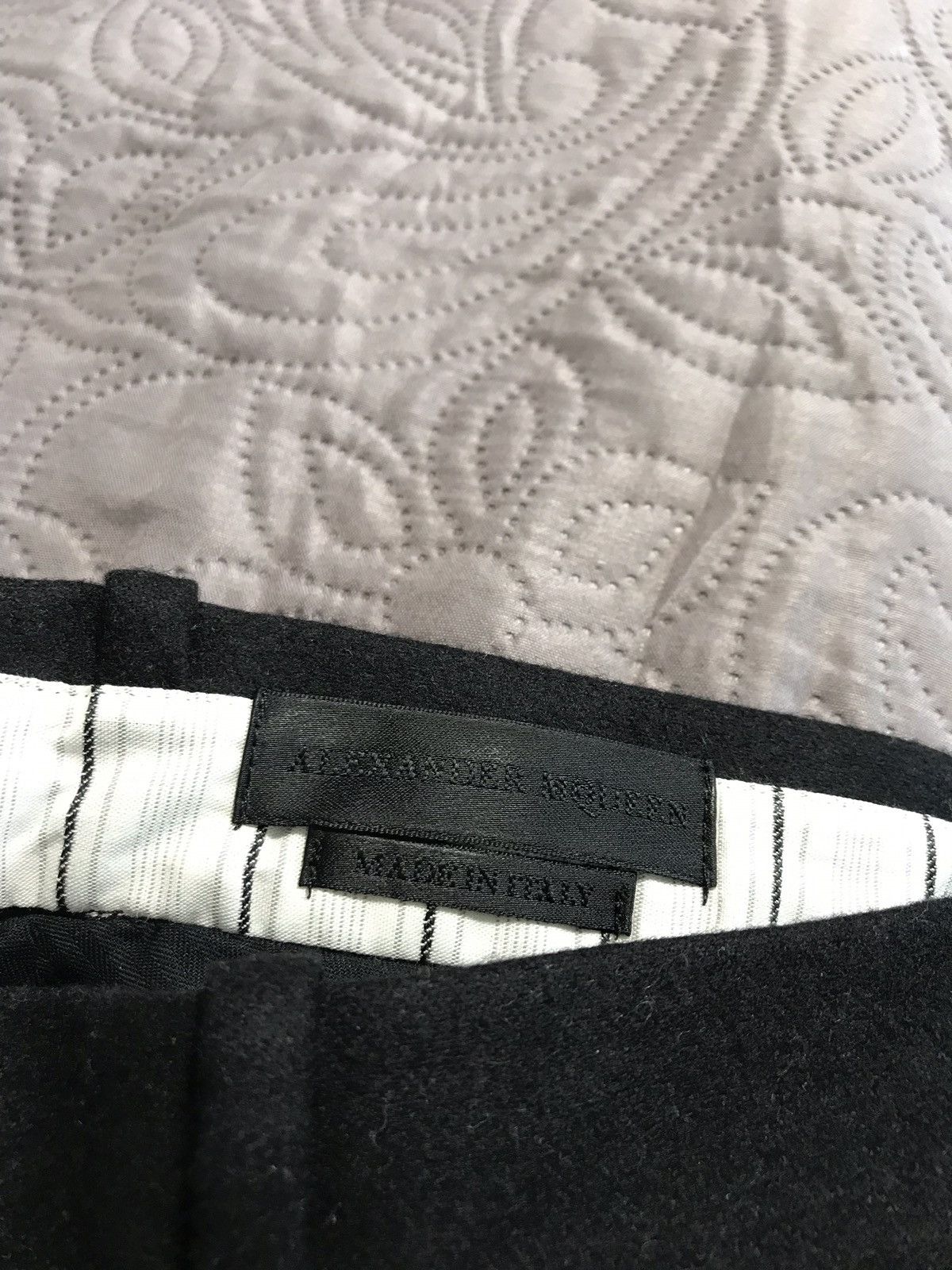 Alexander McQueen AW 2013 Wool Cashmere Black White Trousers Side Stripe Pants Size US 34 / EU 50 - 7 Thumbnail
