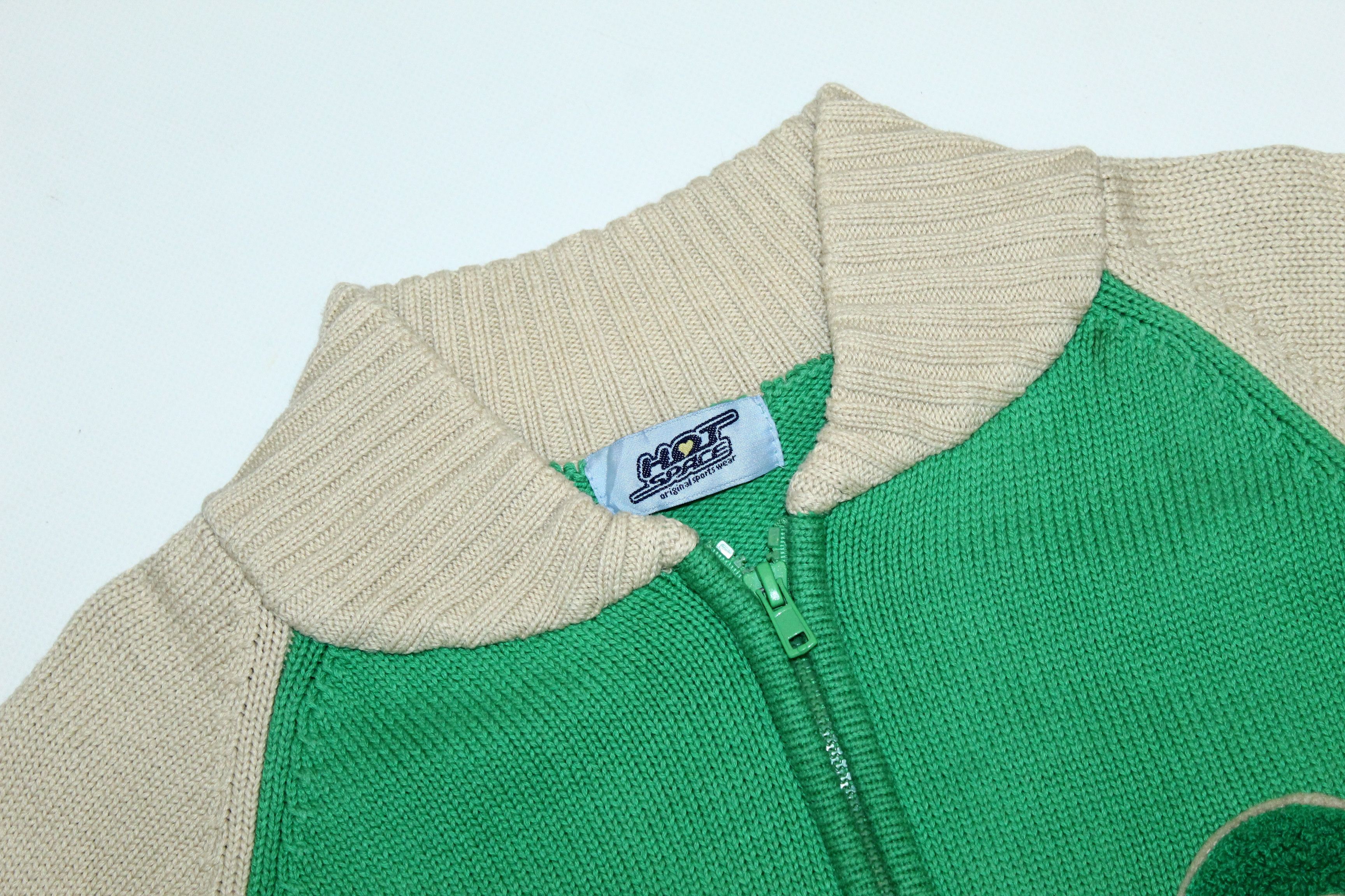 Japanese Brand 🔥 VTG 🔥 Hot Space Zip Up Cable Knit College Jacket Size XS / US 0-2 / IT 36-38 - 4 Thumbnail