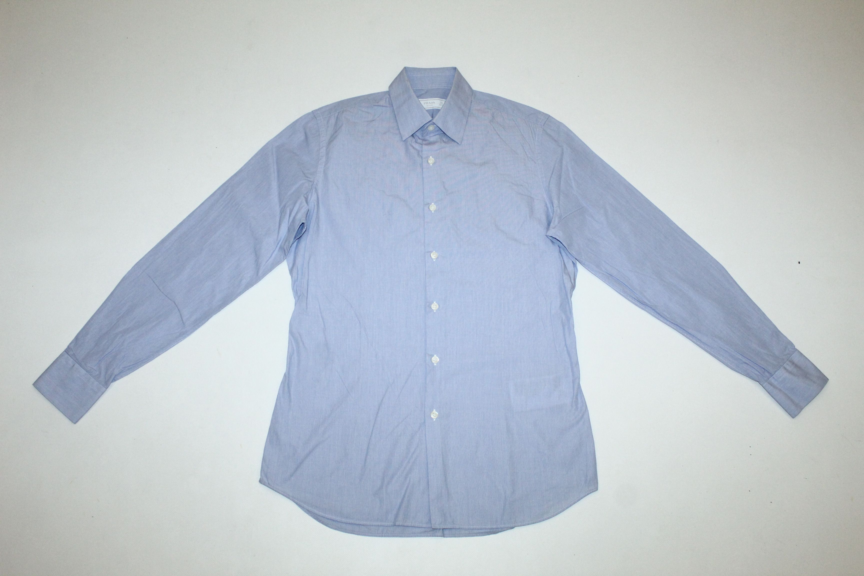 Prada Prada Milano Luxury Classic Essential Striped Dress Shirt Size US M / EU 48-50 / 2 - 3 Thumbnail