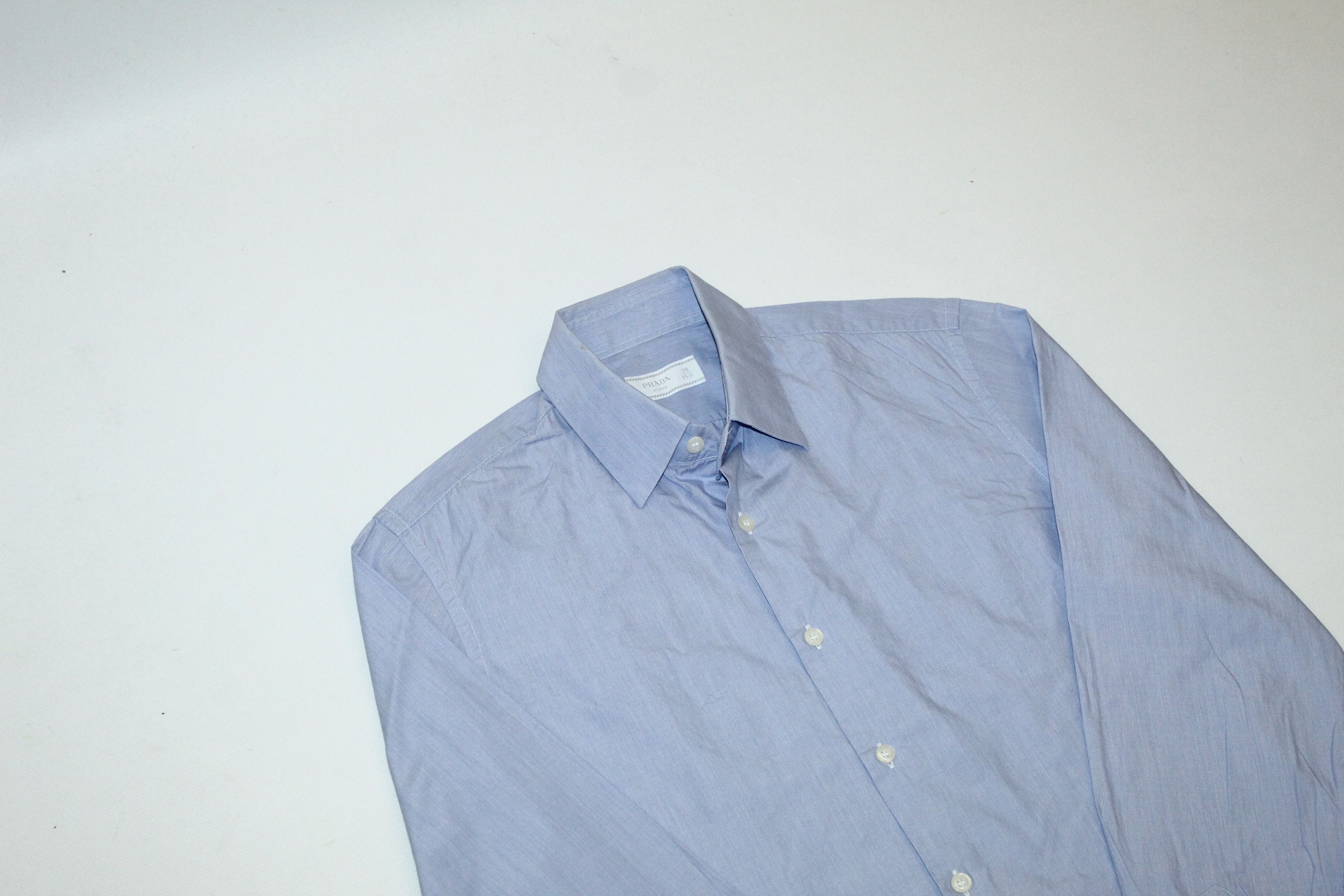 Prada Prada Milano Luxury Classic Essential Striped Dress Shirt Size US M / EU 48-50 / 2 - 2 Thumbnail