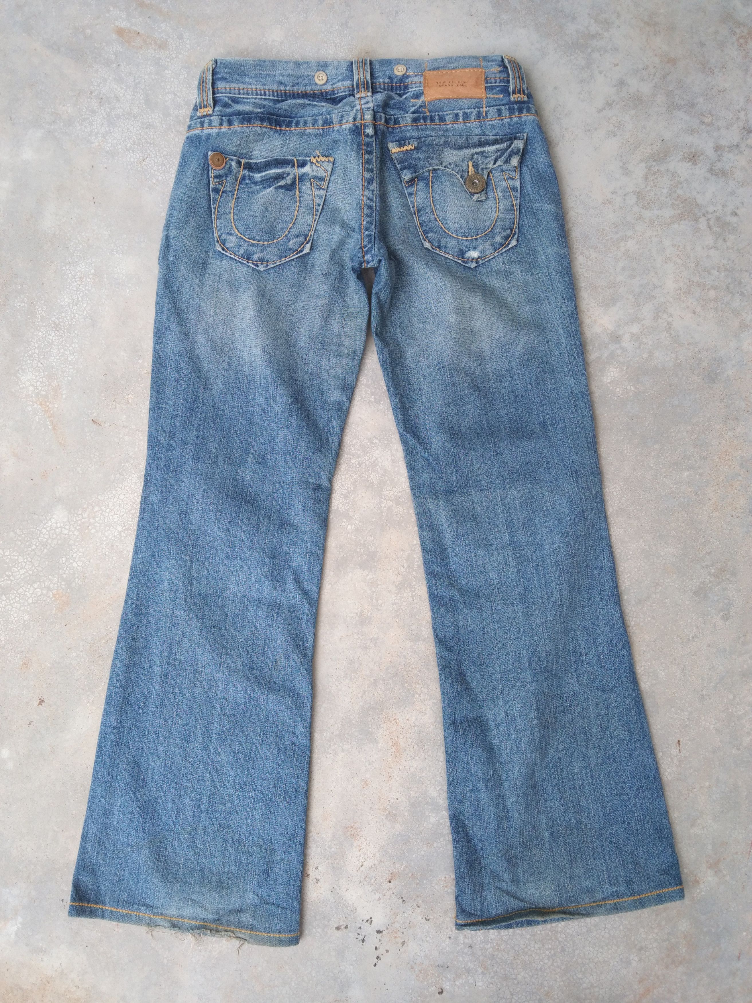 Japanese Brand Vintage True Religion Made In USA Flared Jeans 28x30 Size US 28 / EU 44 - 2 Thumbnail