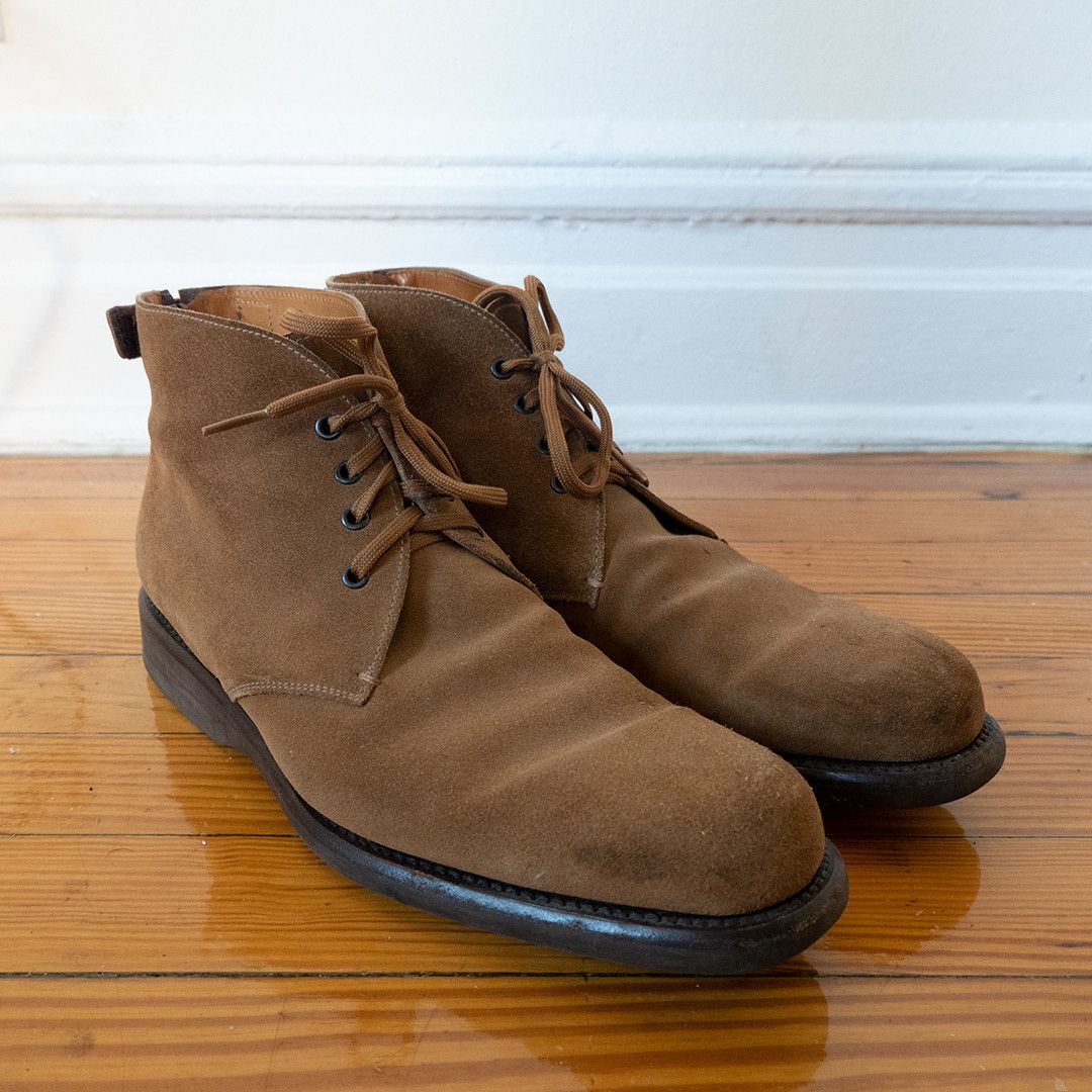 image of Jil Sander Suede Back-Zip Boots in Tan, Men's (Size 11)