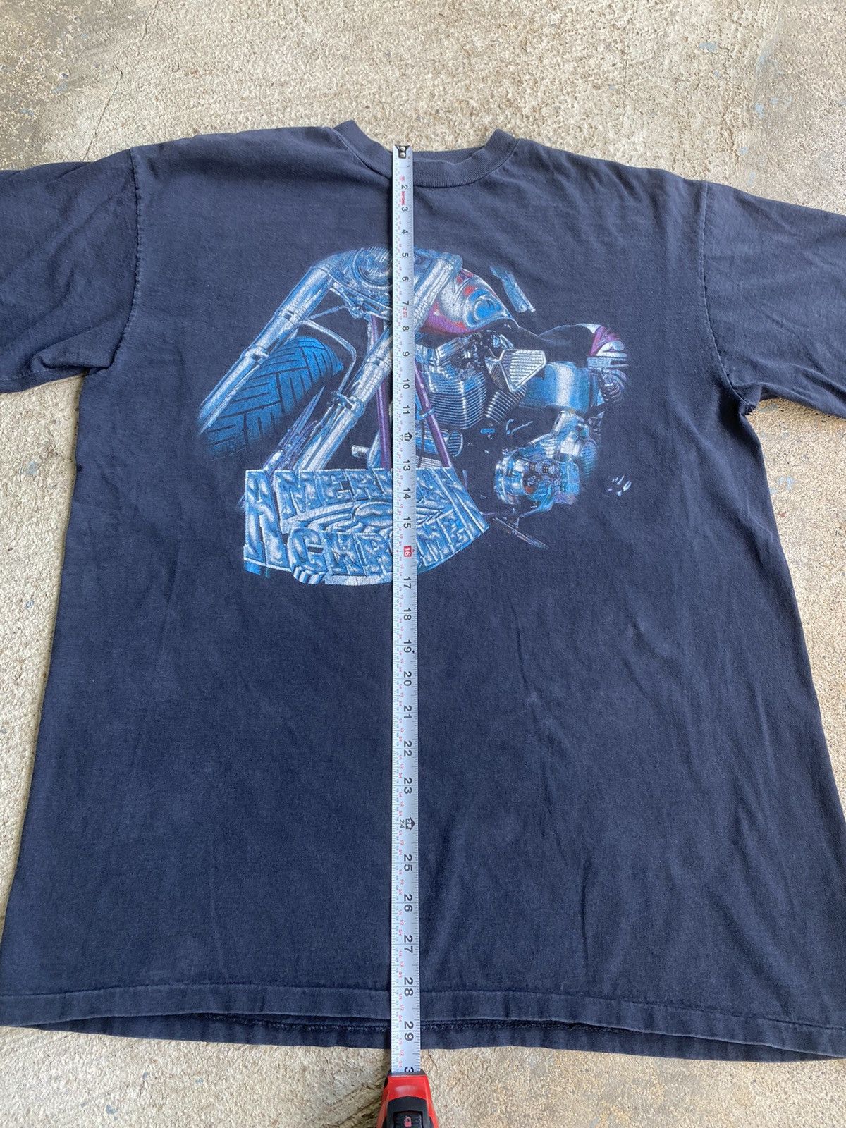 Harley Davidson × Japanese Brand × Vintage Vintage 90’s American Chrome Faded Harley Style Shirt Size US L / EU 52-54 / 3 - 8 Thumbnail