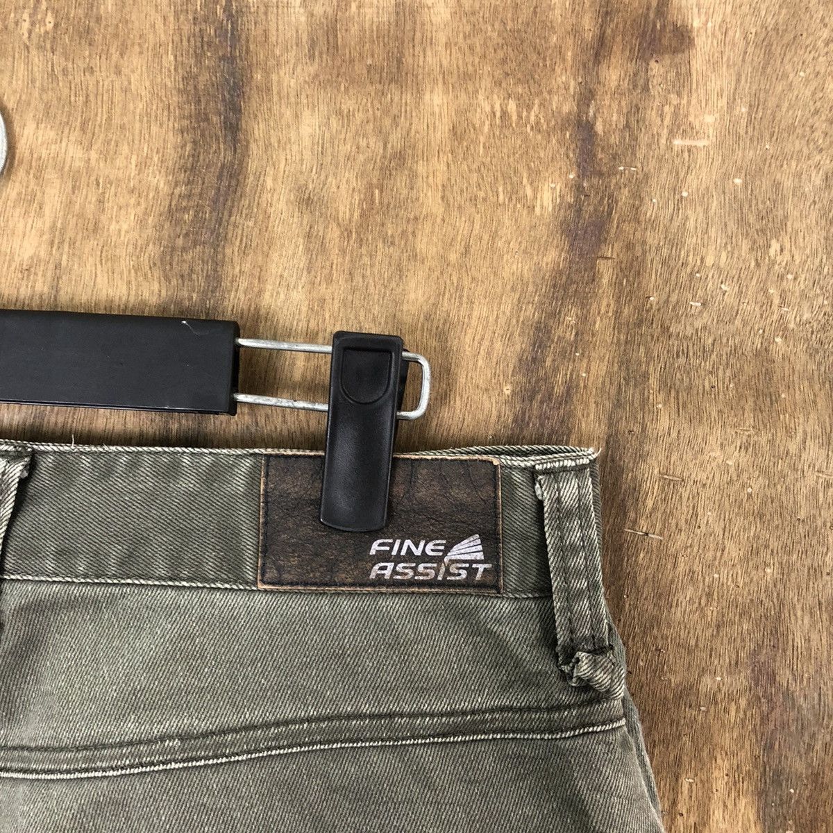 Fine Assist Green distressed faded Cargo pants #6249
