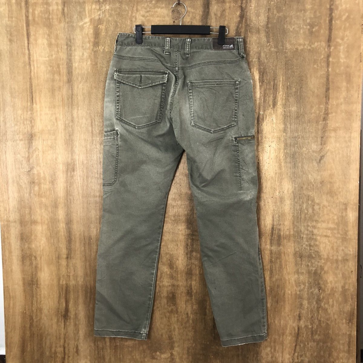 Fine Assist Green distressed faded Cargo pants #6249
