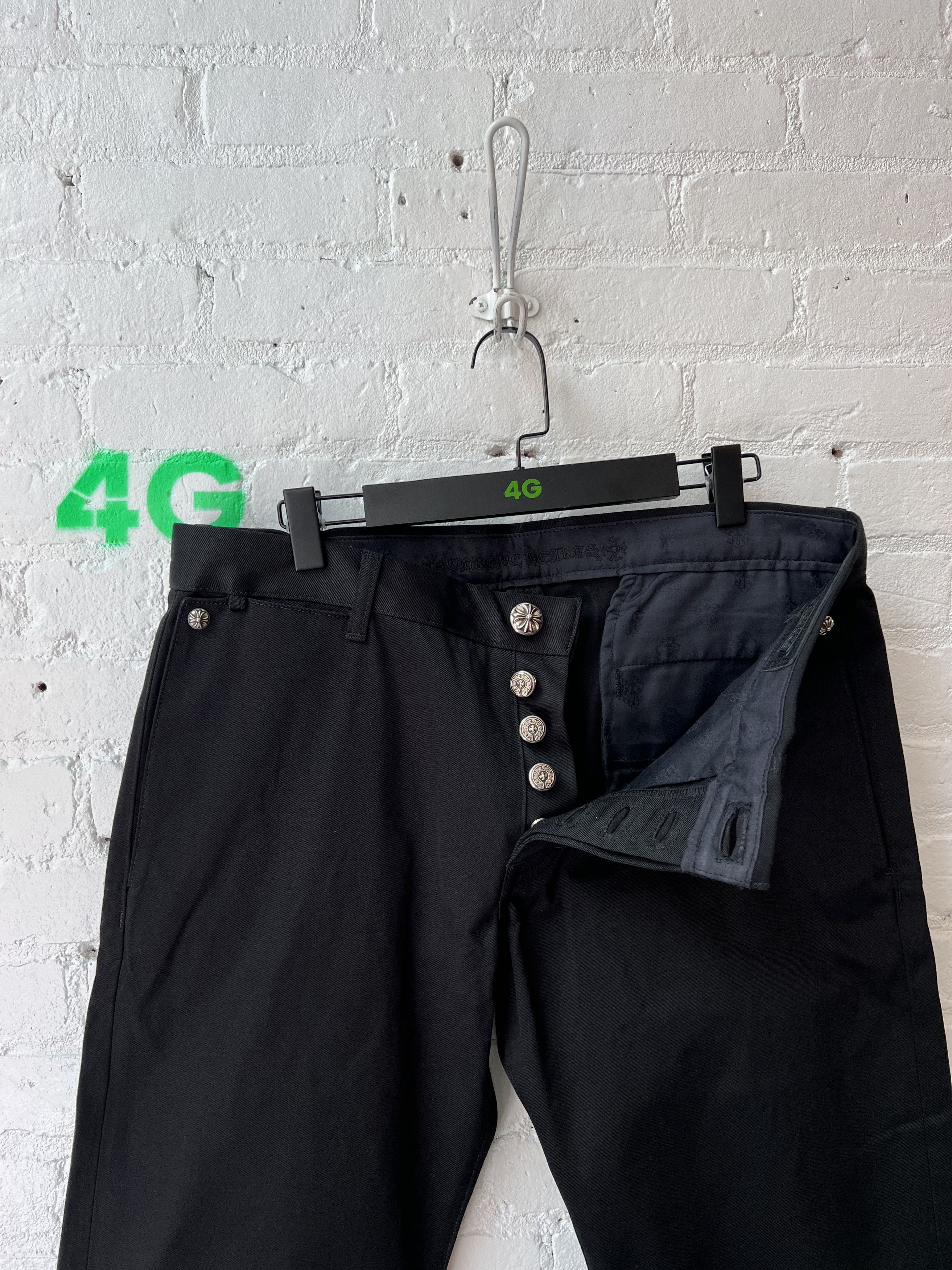 Chrome Hearts Chrome Hearts Black Chino Pants Size US 36 / EU 52 - 3 Thumbnail