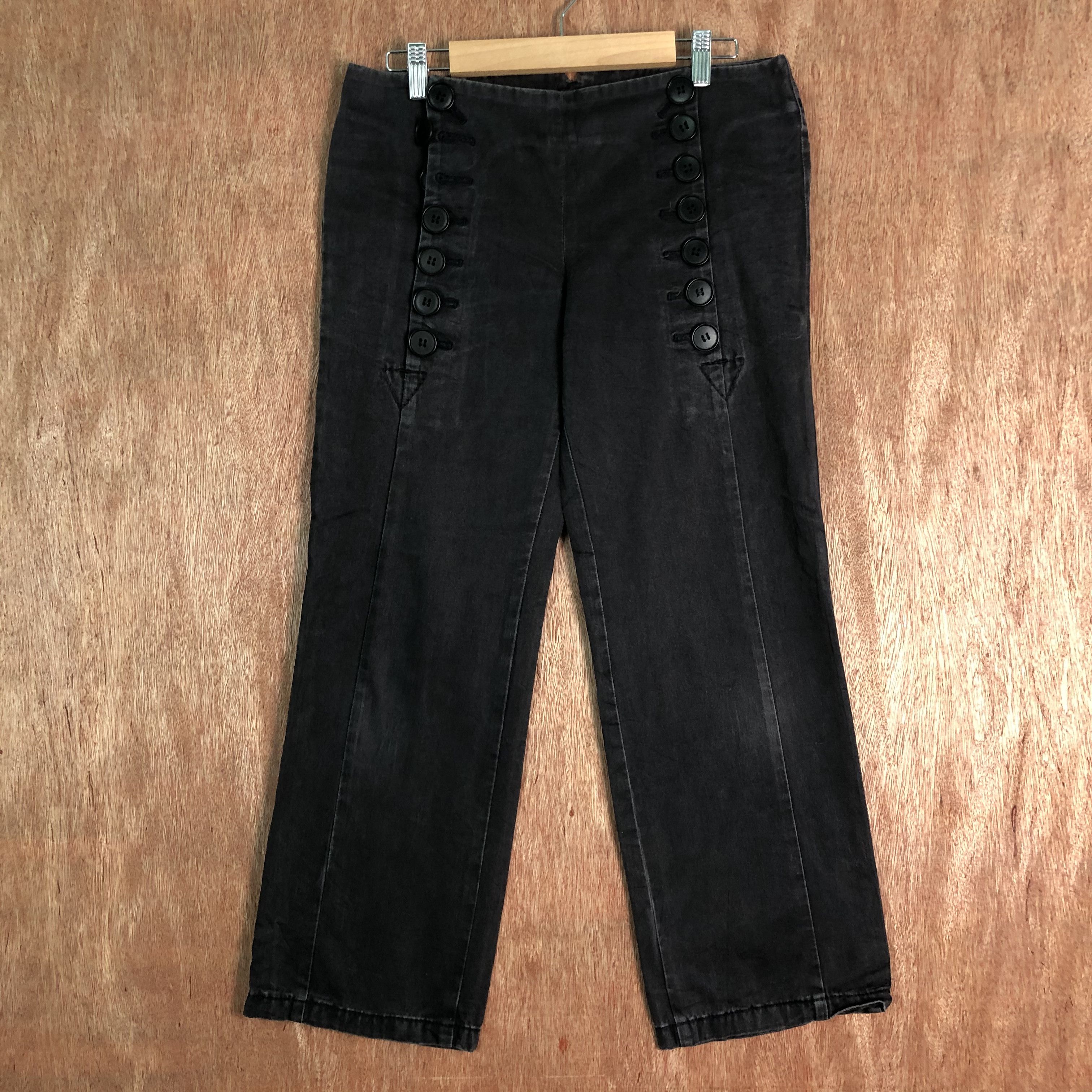 Japanese Brand DLL Homspun Black streetwear cargo Pants #c096 Size 28" / US 6 / IT 42 - 1 Thumbnail