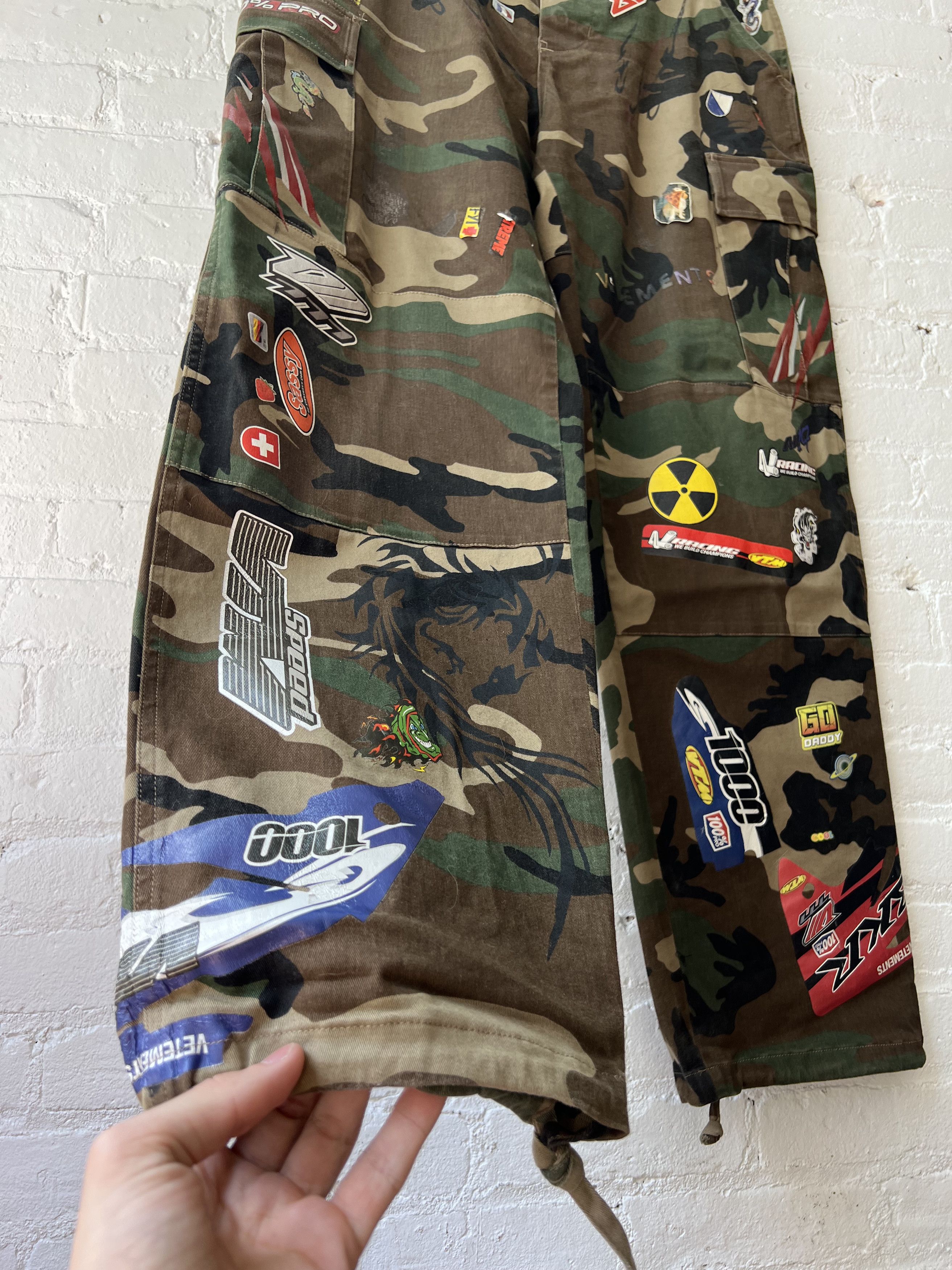 Vetements Vetements 2019 Camo Sticker cargo pants | Grailed