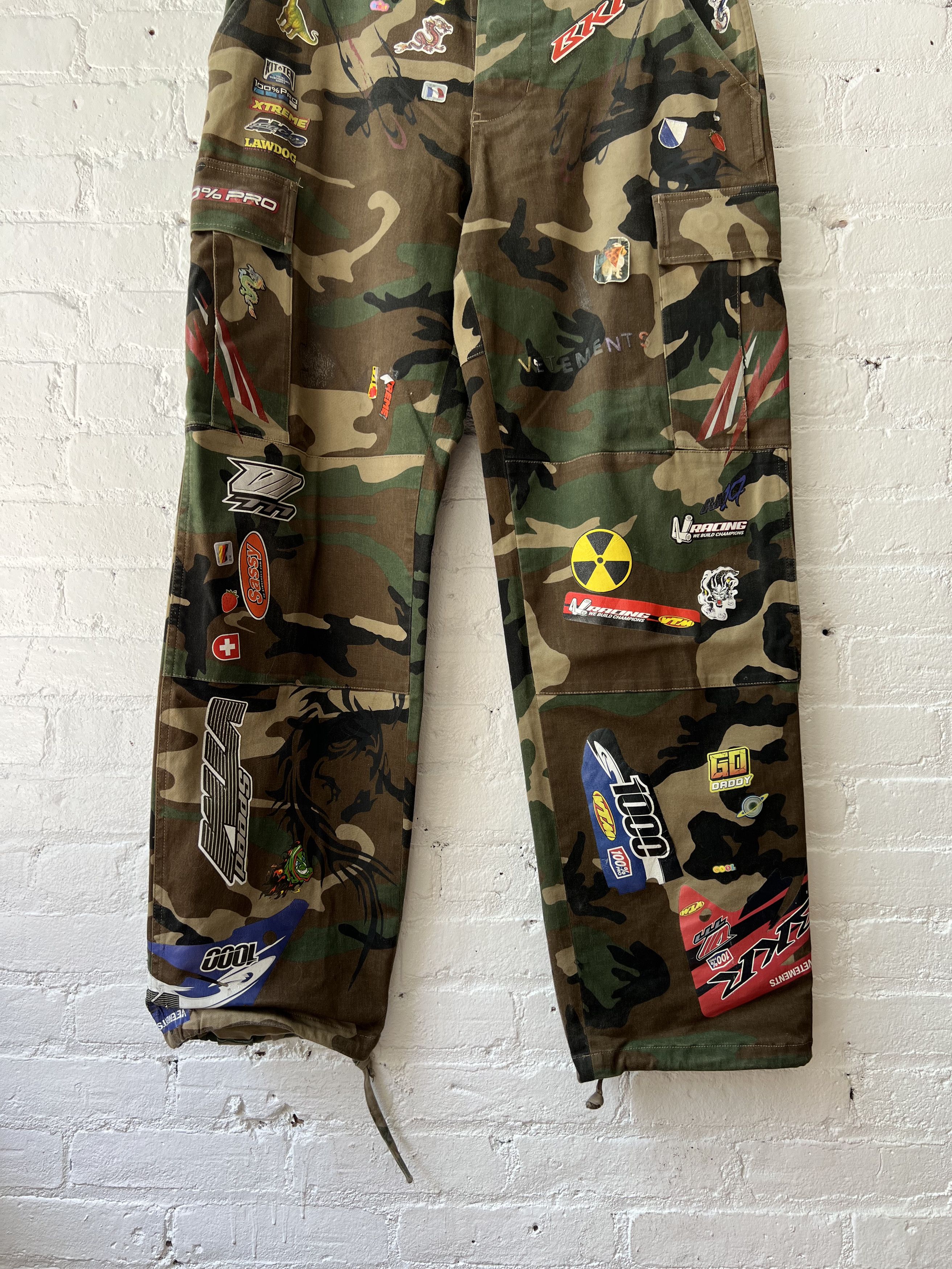 Vetements Vetements 2019 Camo Sticker cargo pants | Grailed