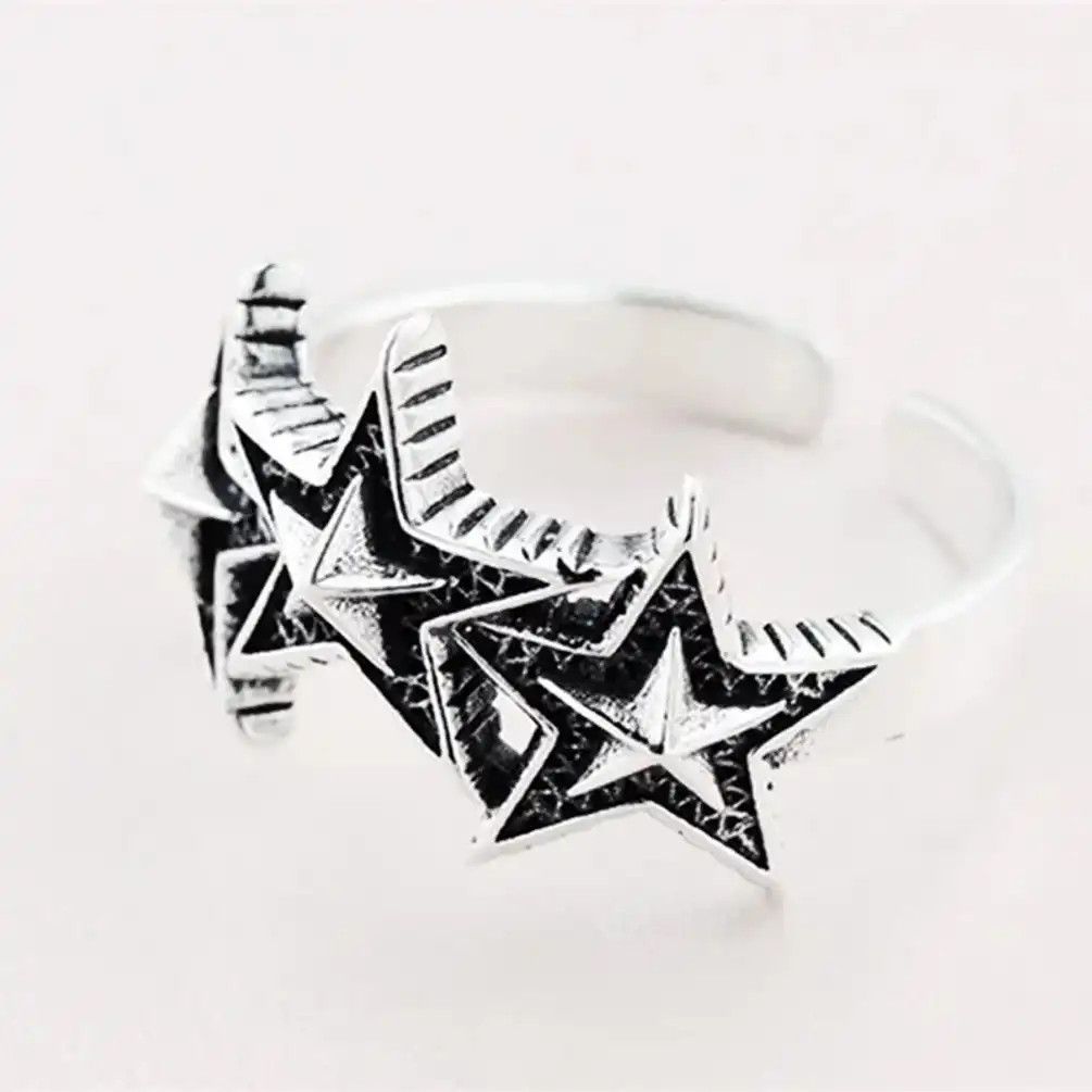 Jewelry 3 Stars Adjustable Ring Size ONE SIZE - 1 Thumbnail