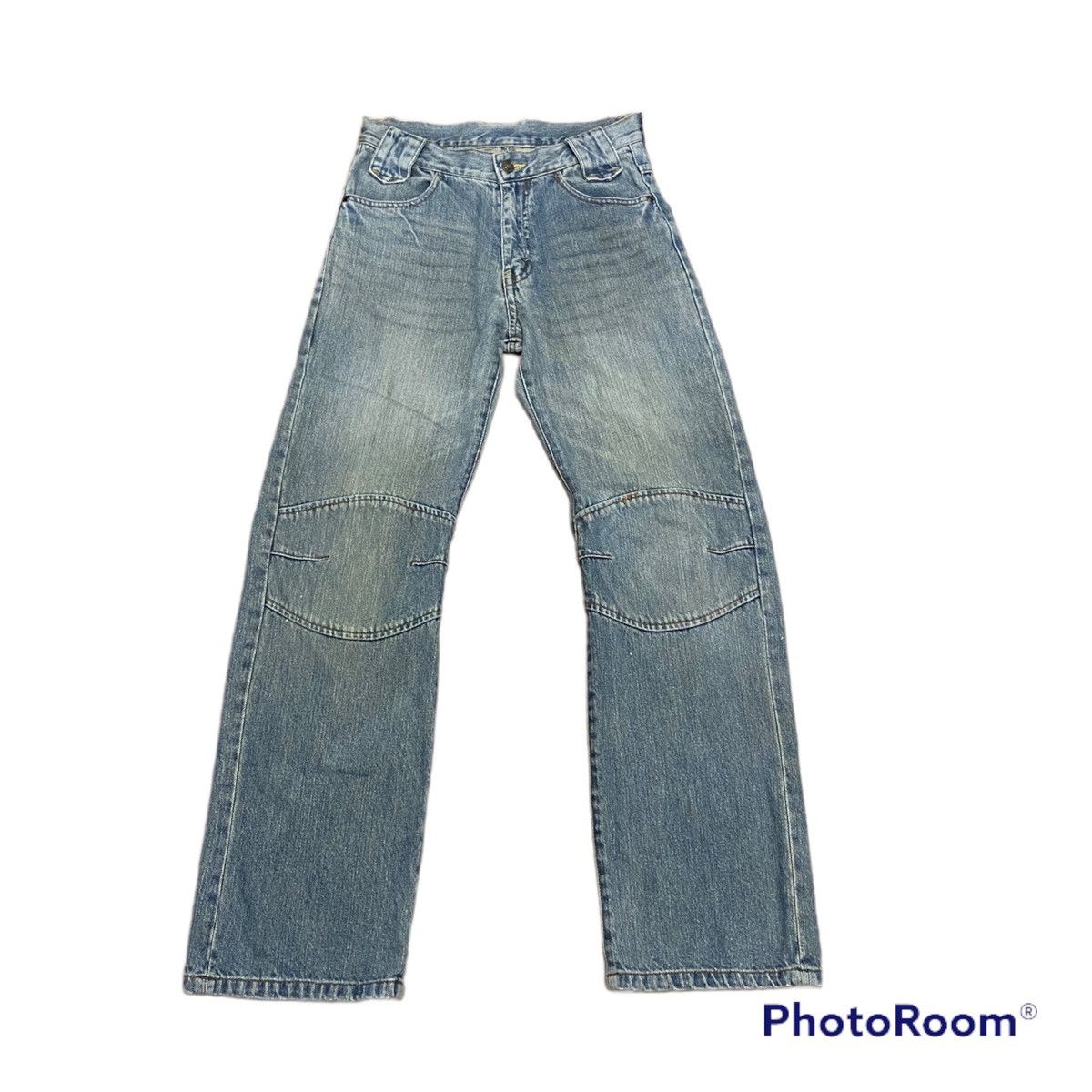 Japanese Brand Vintage Light Washed Knee Denim Jeans Size US 29 - 1 Thumbnail