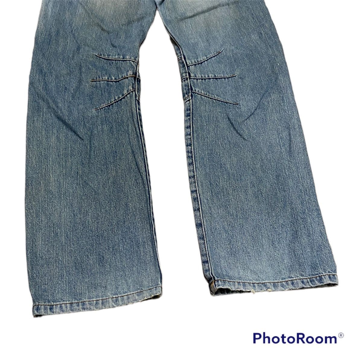 Japanese Brand Vintage Light Washed Knee Denim Jeans Size US 29 - 5 Thumbnail