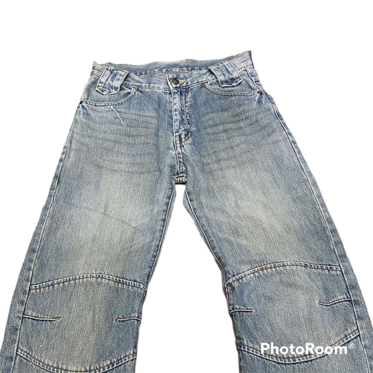 Japanese Brand Vintage Light Washed Knee Denim Jeans Size US 29 - 3 Thumbnail