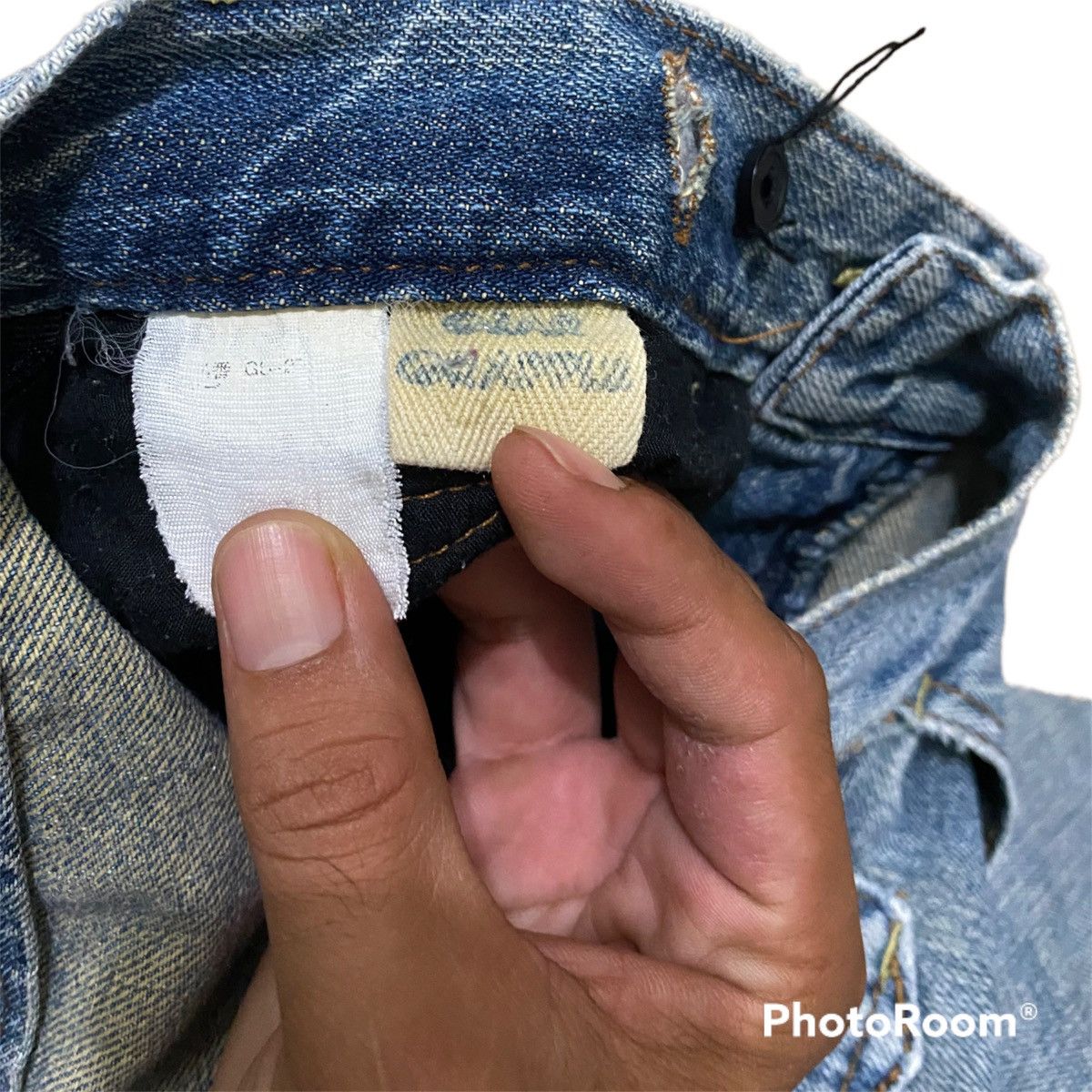 Japanese Brand Vintage Light Washed Knee Denim Jeans Size US 29 - 6 Thumbnail