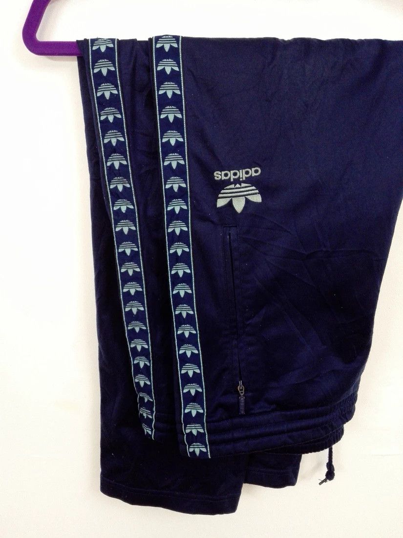 Adidas Vintage Adidas Side Tape Track Pant Sport Pant Size Large Size US 38 / EU 54 - 2 Thumbnail