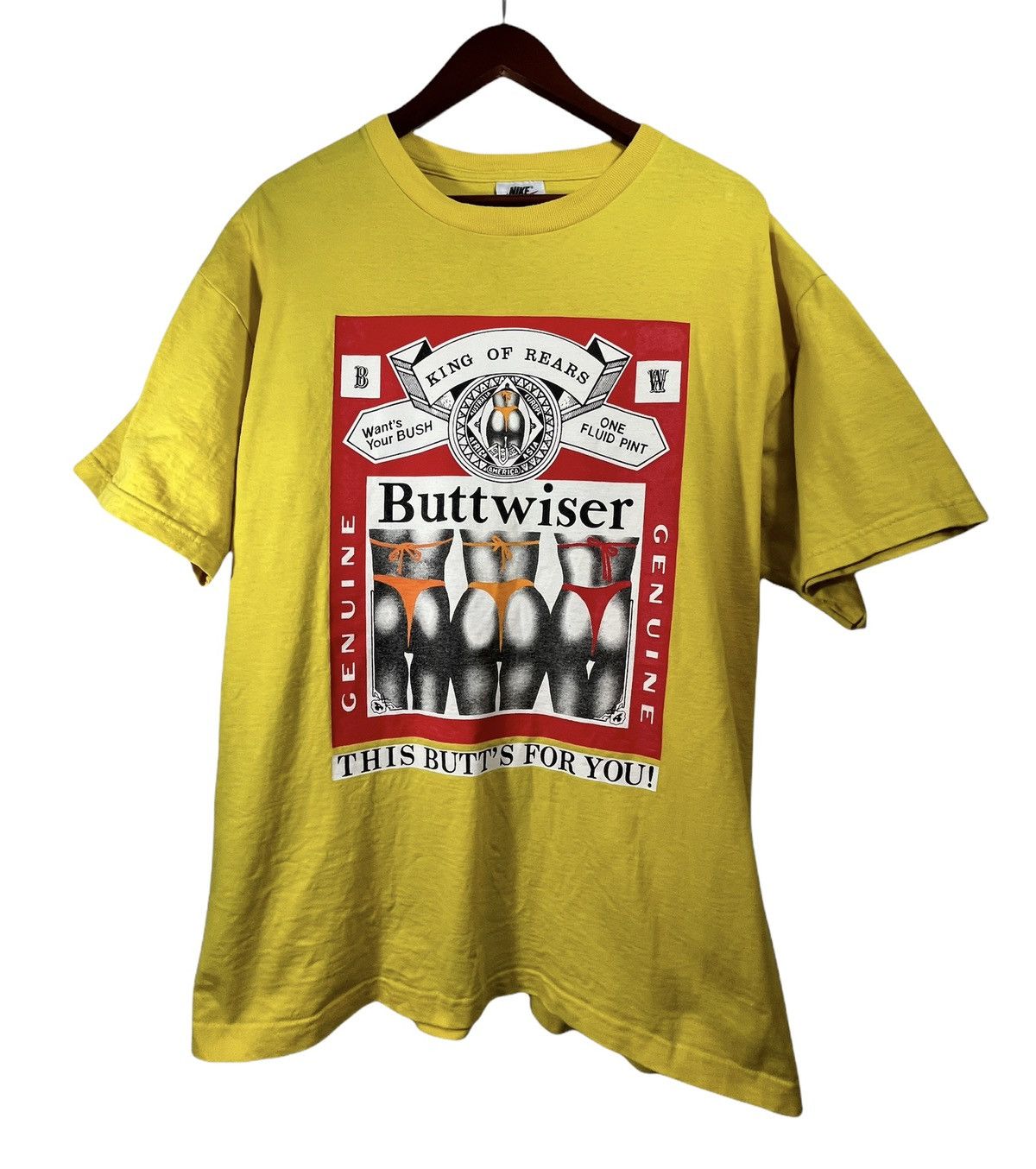 Nike × Vintage Vintage King Of Rears Buttwiser On a Nike Blank Size US L / EU 52-54 / 3 - 1 Thumbnail